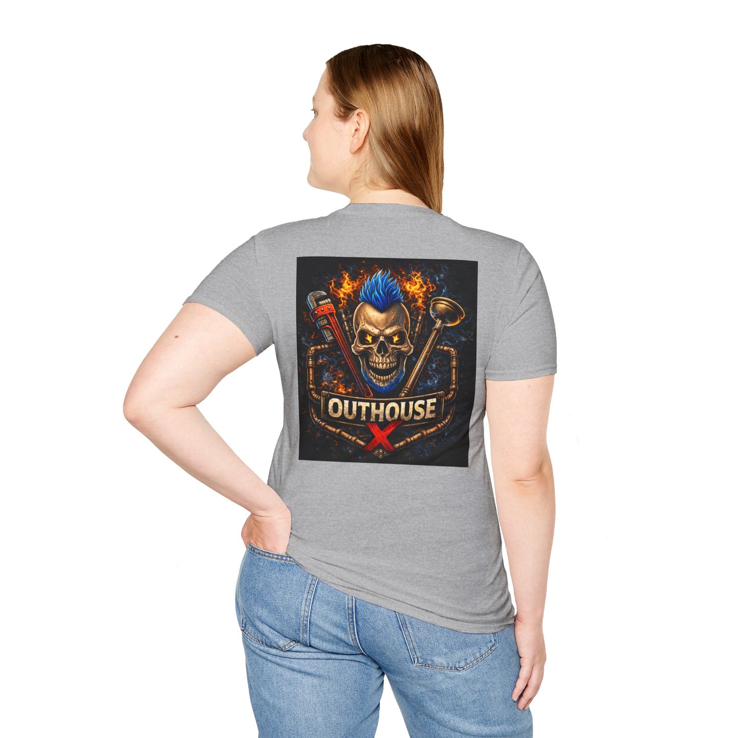 Outhouse X Skull Plumbing T-Shirt
