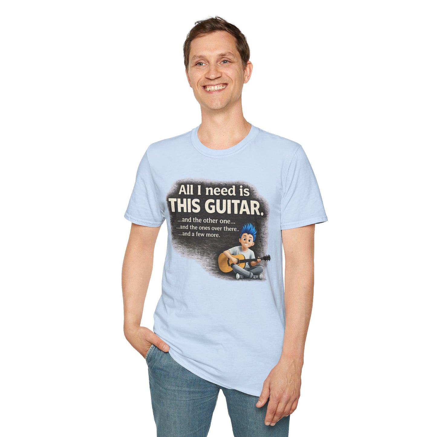 Guitar Lover T-Shirt — "All I Need Is This Guitar" Graphic Tee