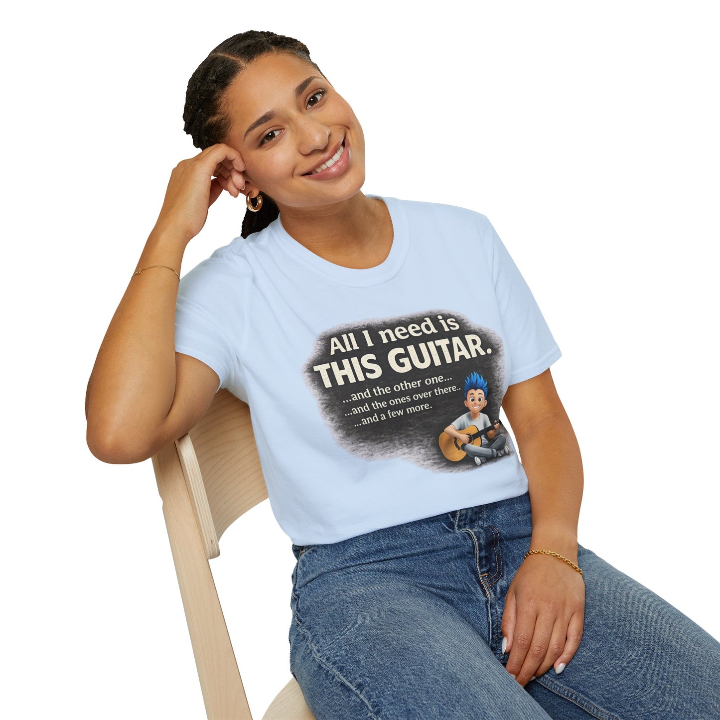 Guitar Lover T-Shirt — "All I Need Is This Guitar" Graphic Tee