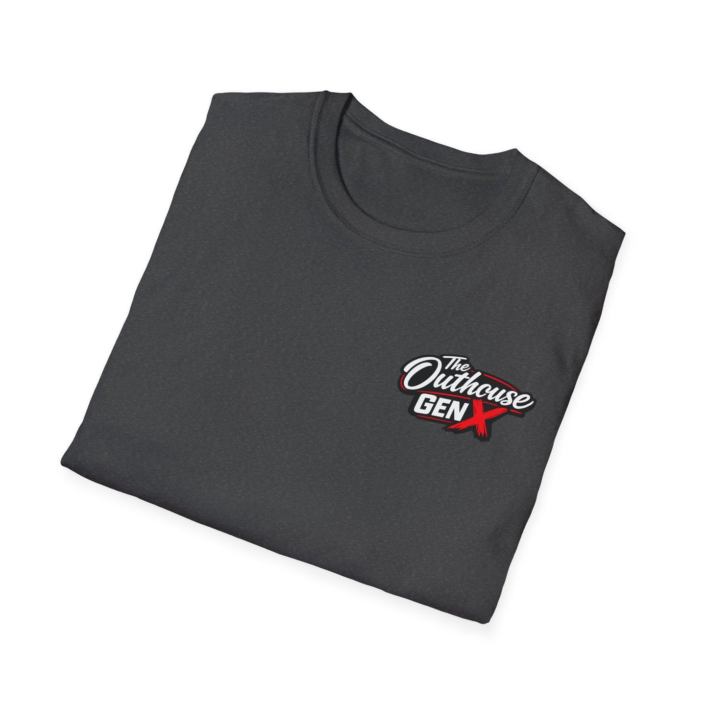 Raised Outside Outhouse Tee — Gen X Retro Outdoor Humor T-Shirt