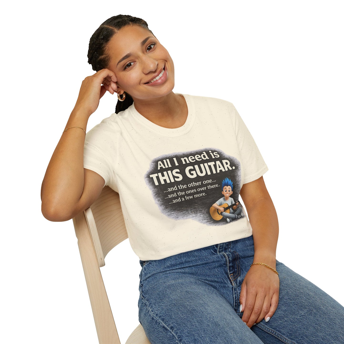 Guitar Lover T-Shirt — "All I Need Is This Guitar" Graphic Tee
