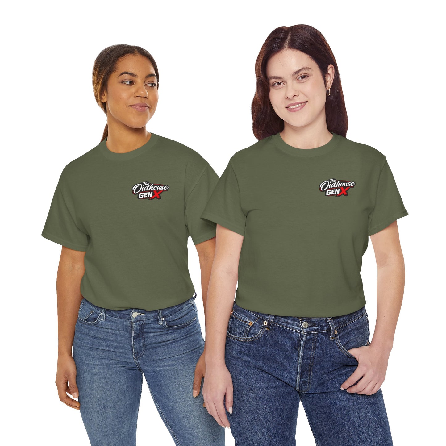 The Outhouse Gen X Tee — Retro Campfire Nostalgia Graphic T-Shirt