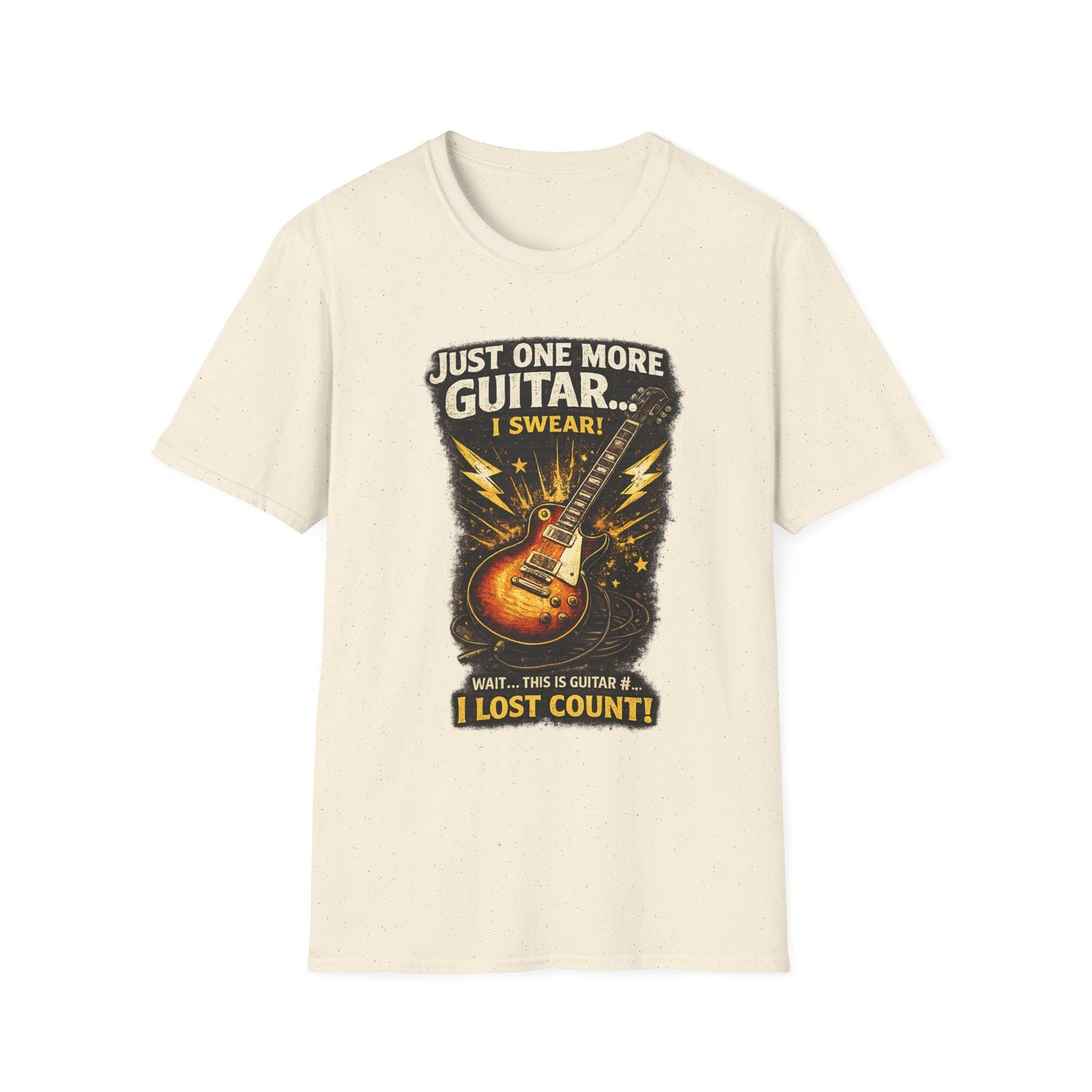Guitar Lover T‑Shirt — "Just One More Guitar, I Lost Count" Retro Electric Guitar Tee