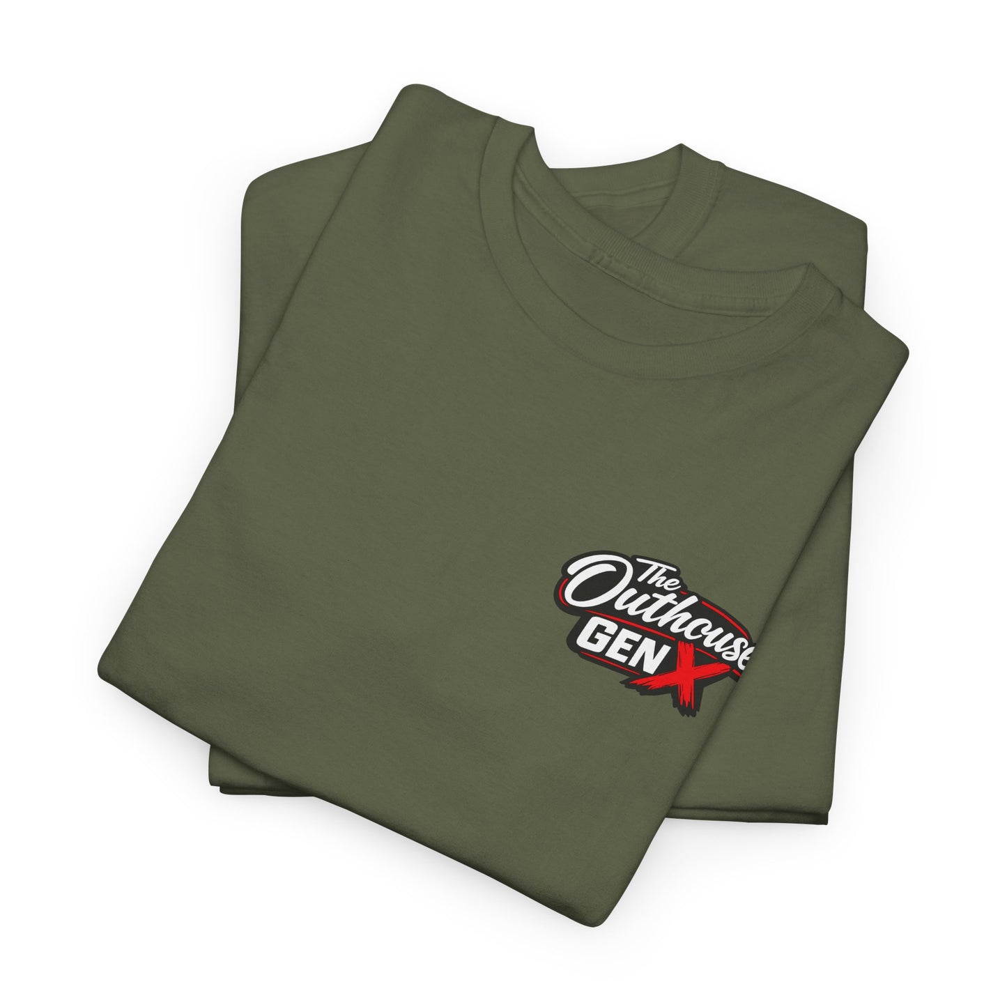 The Outhouse Gen X Tee — Retro Campfire Nostalgia Graphic T-Shirt