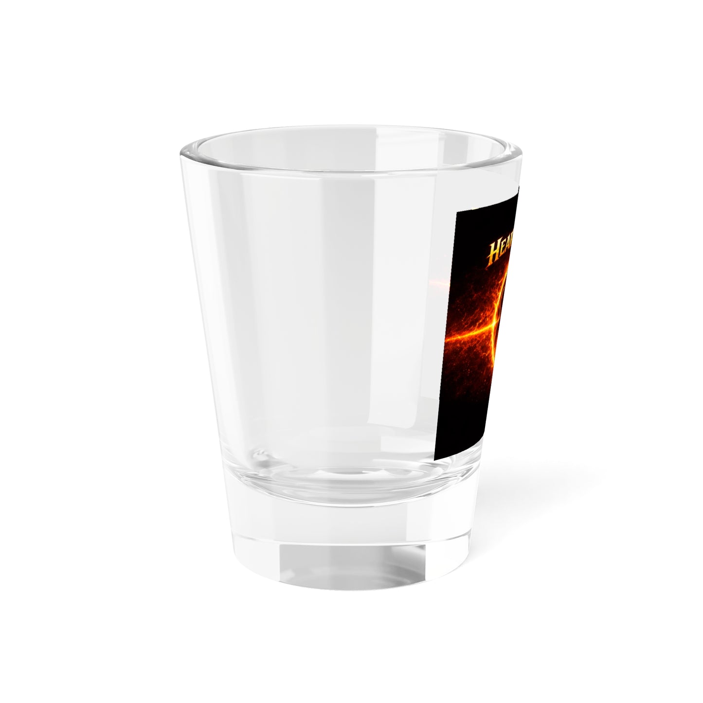 Heart Chords Fire Yin-Yang Shot Glass — 1.5oz Musician Gift