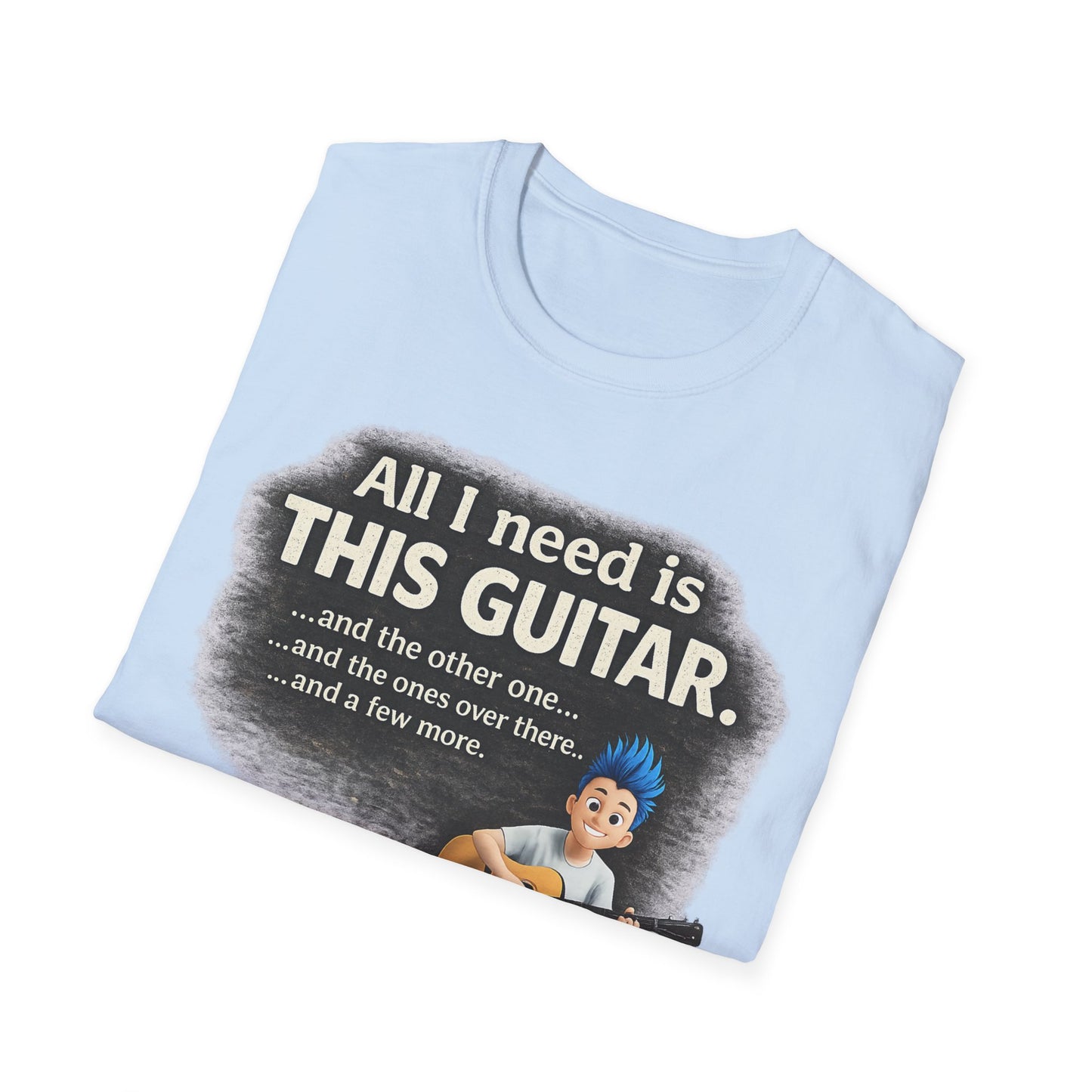 Guitar Lover T-Shirt — "All I Need Is This Guitar" Graphic Tee