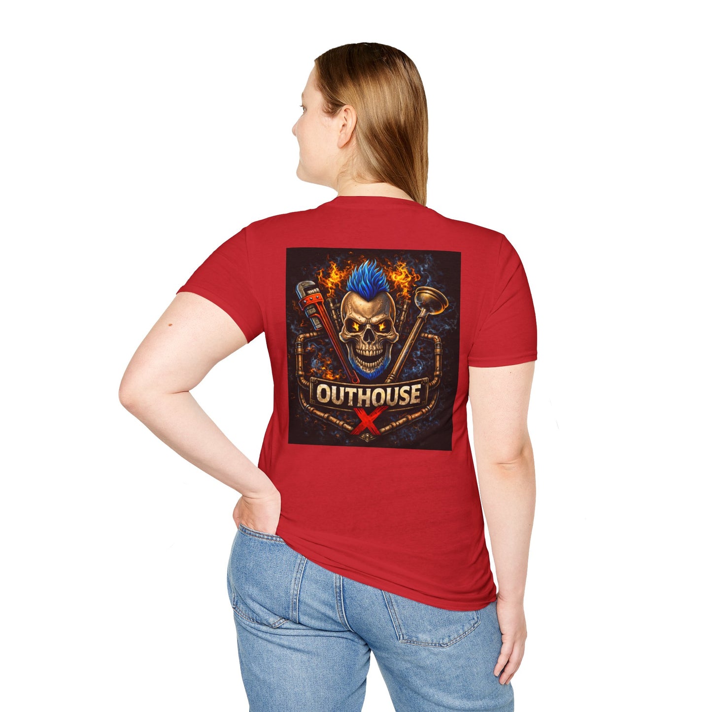 Outhouse X Skull Plumbing T-Shirt