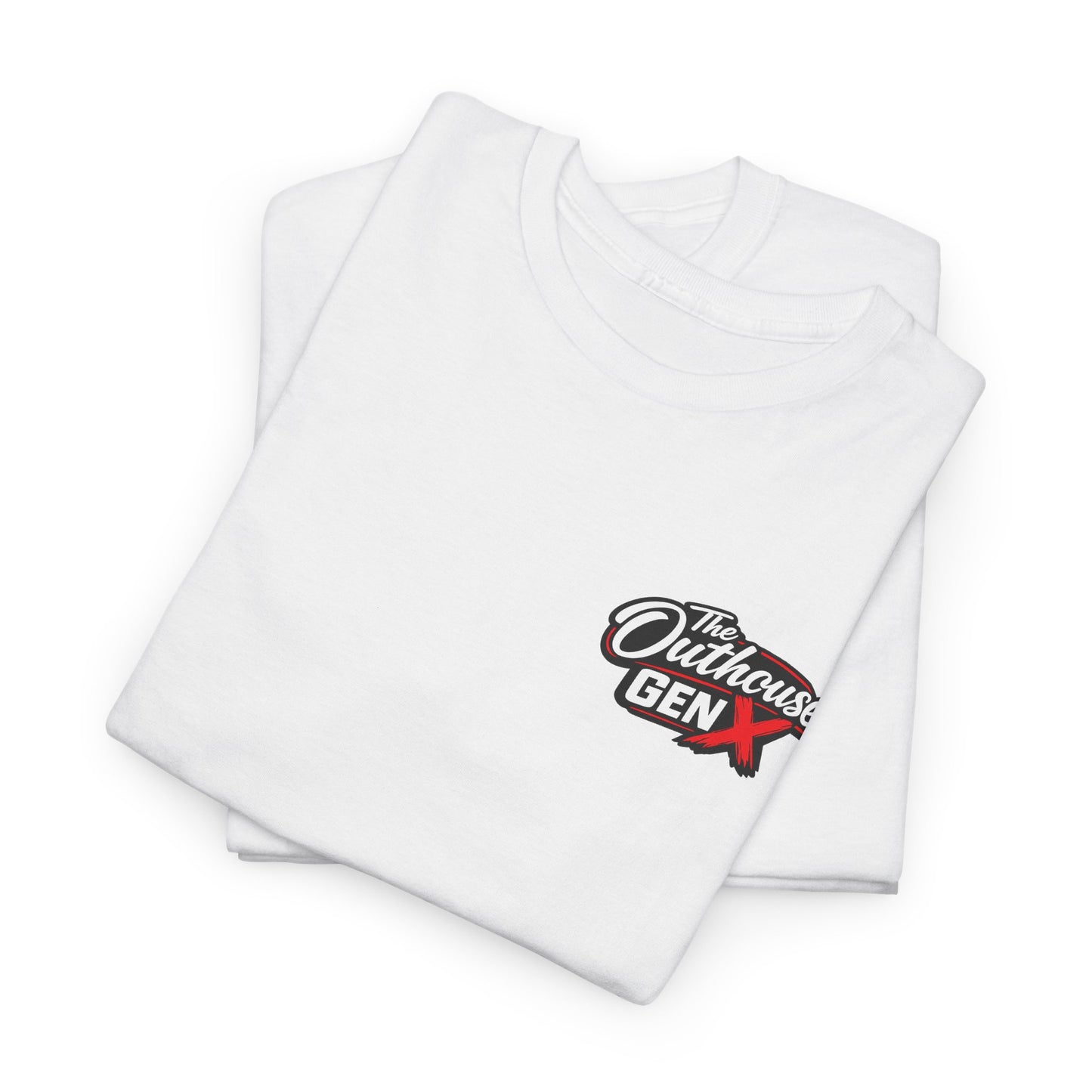 The Outhouse Gen X Tee — Retro Campfire Nostalgia Graphic T-Shirt