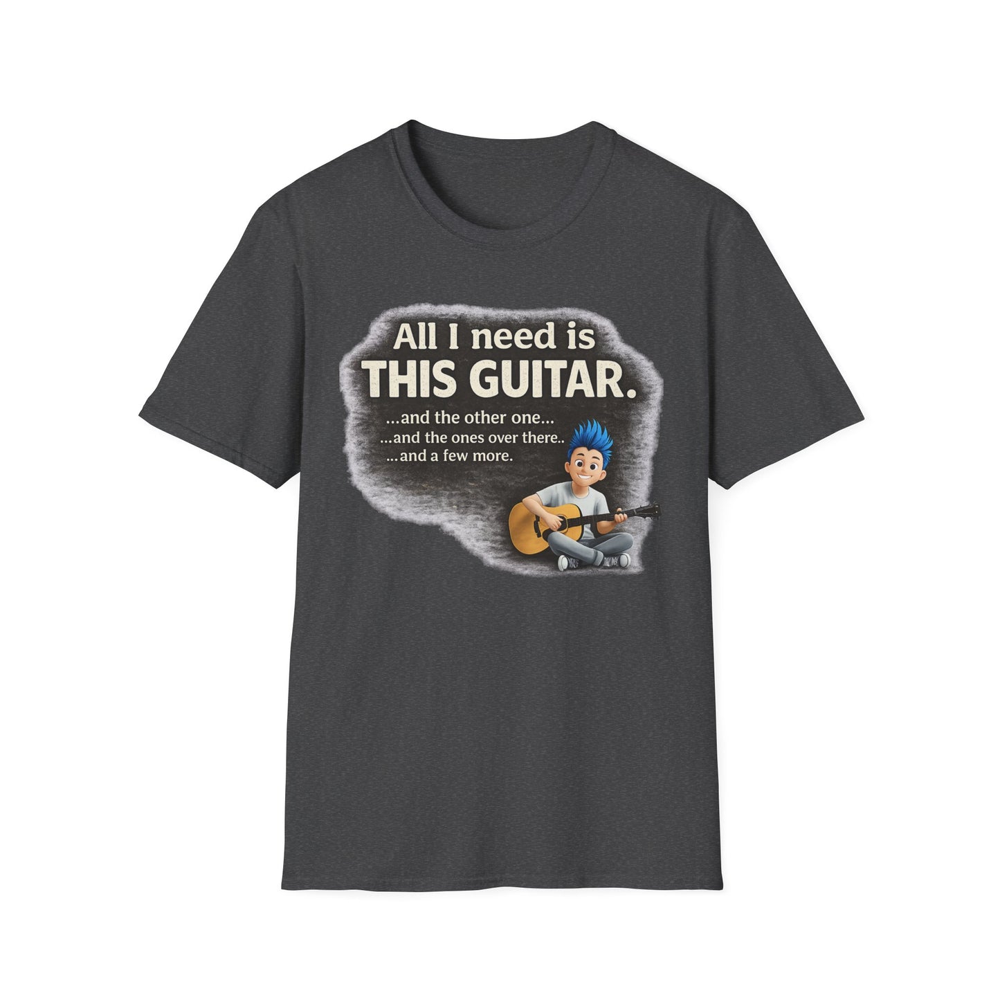 Guitar Lover T-Shirt — "All I Need Is This Guitar" Graphic Tee