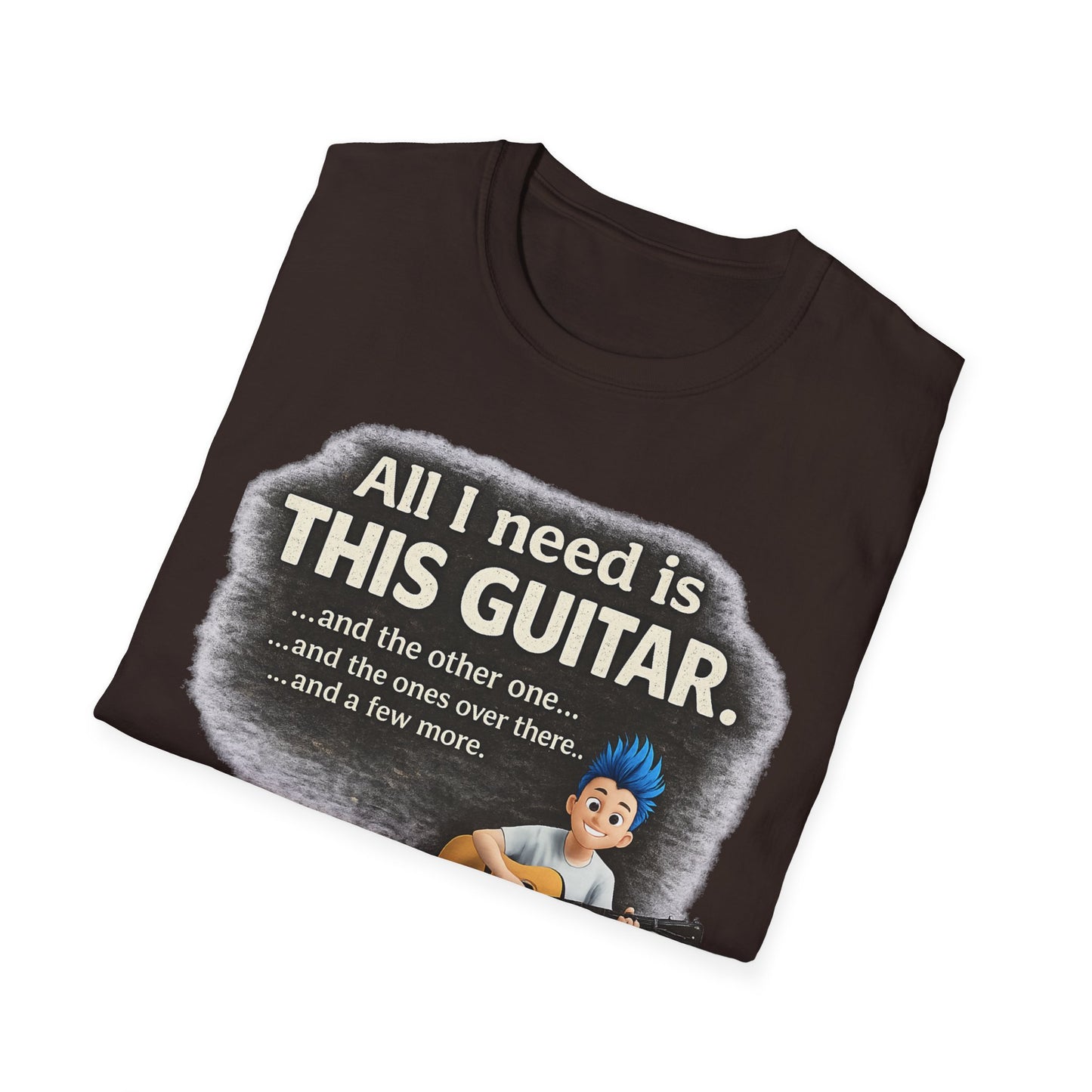Guitar Lover T-Shirt — "All I Need Is This Guitar" Graphic Tee
