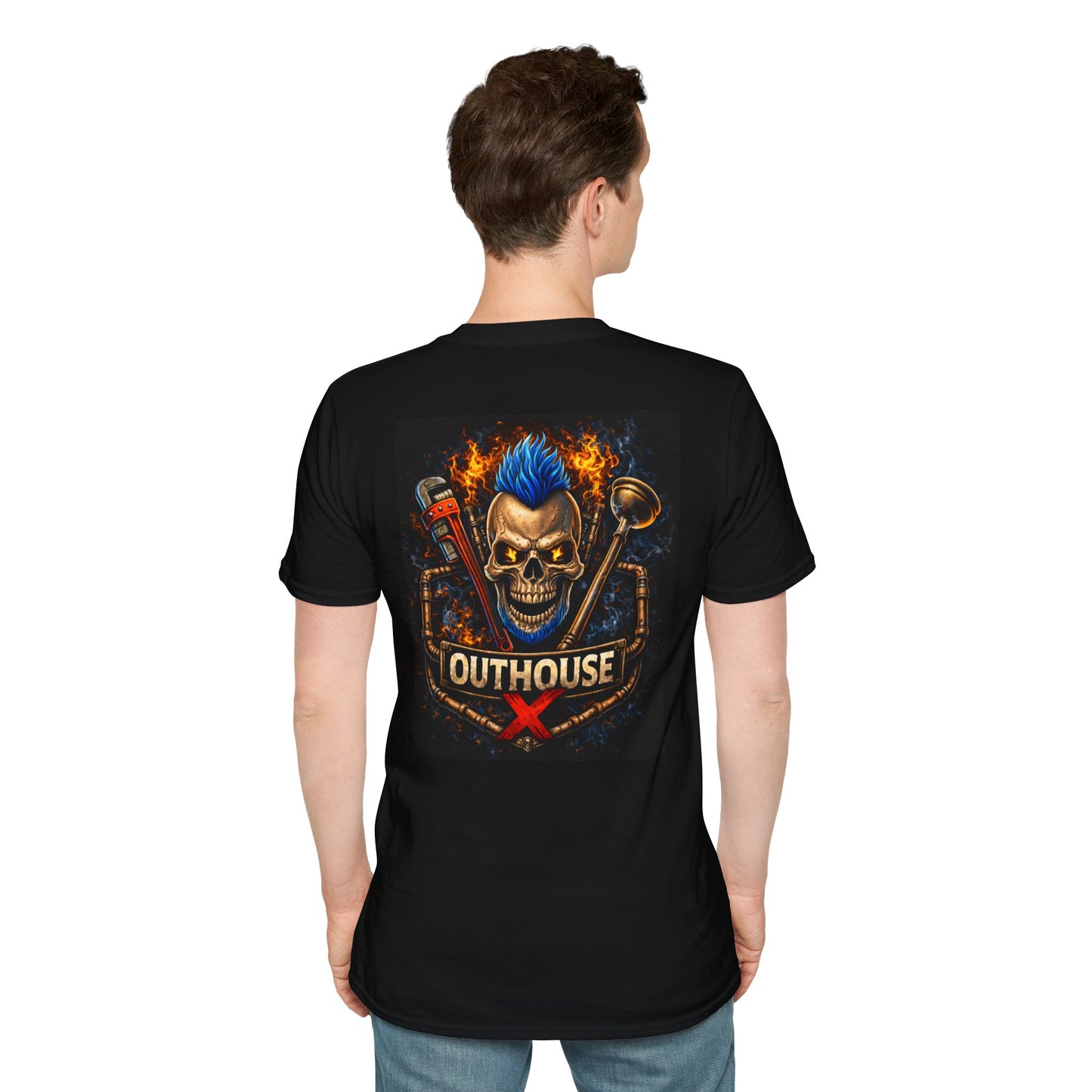 Outhouse X Skull Plumbing T-Shirt