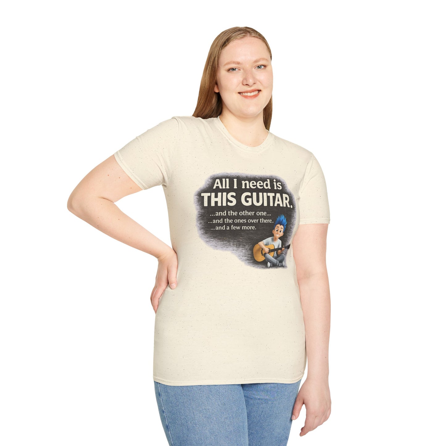 Guitar Lover T-Shirt — "All I Need Is This Guitar" Graphic Tee