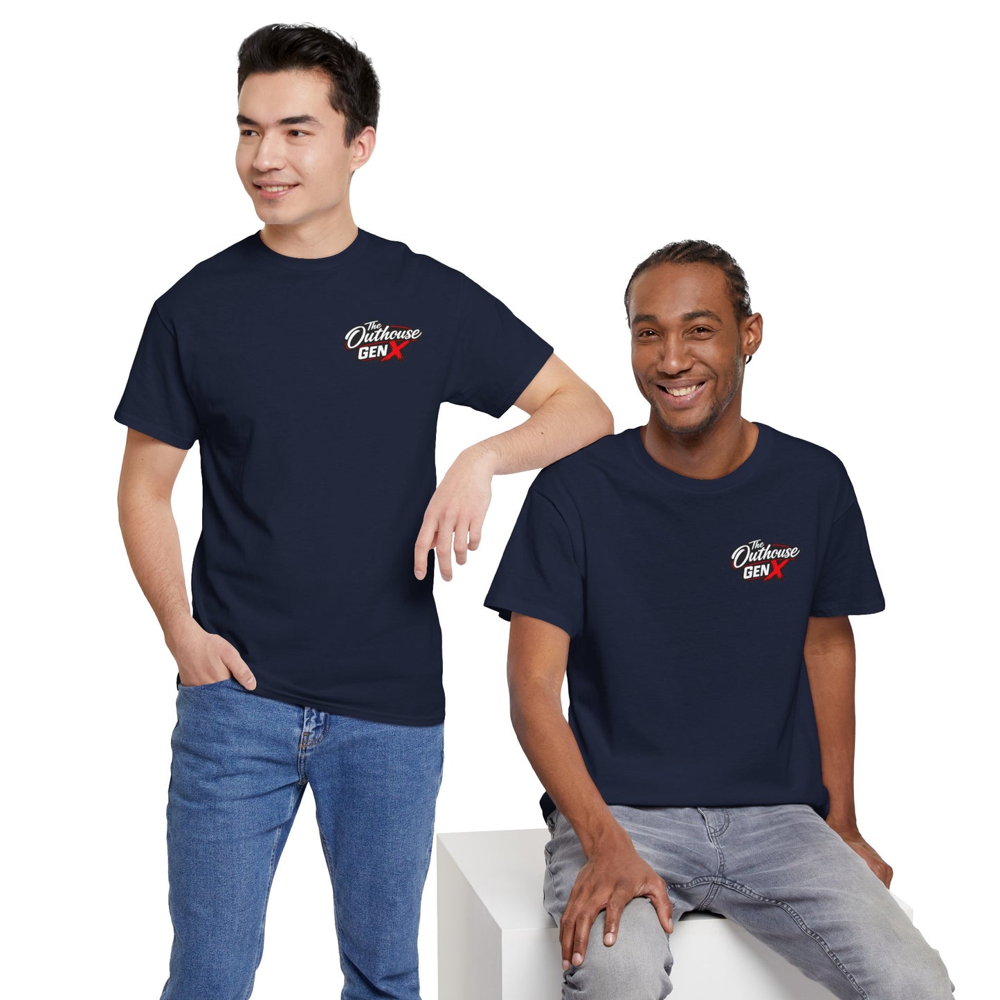 The Outhouse Gen X Tee — Retro Campfire Nostalgia Graphic T-Shirt