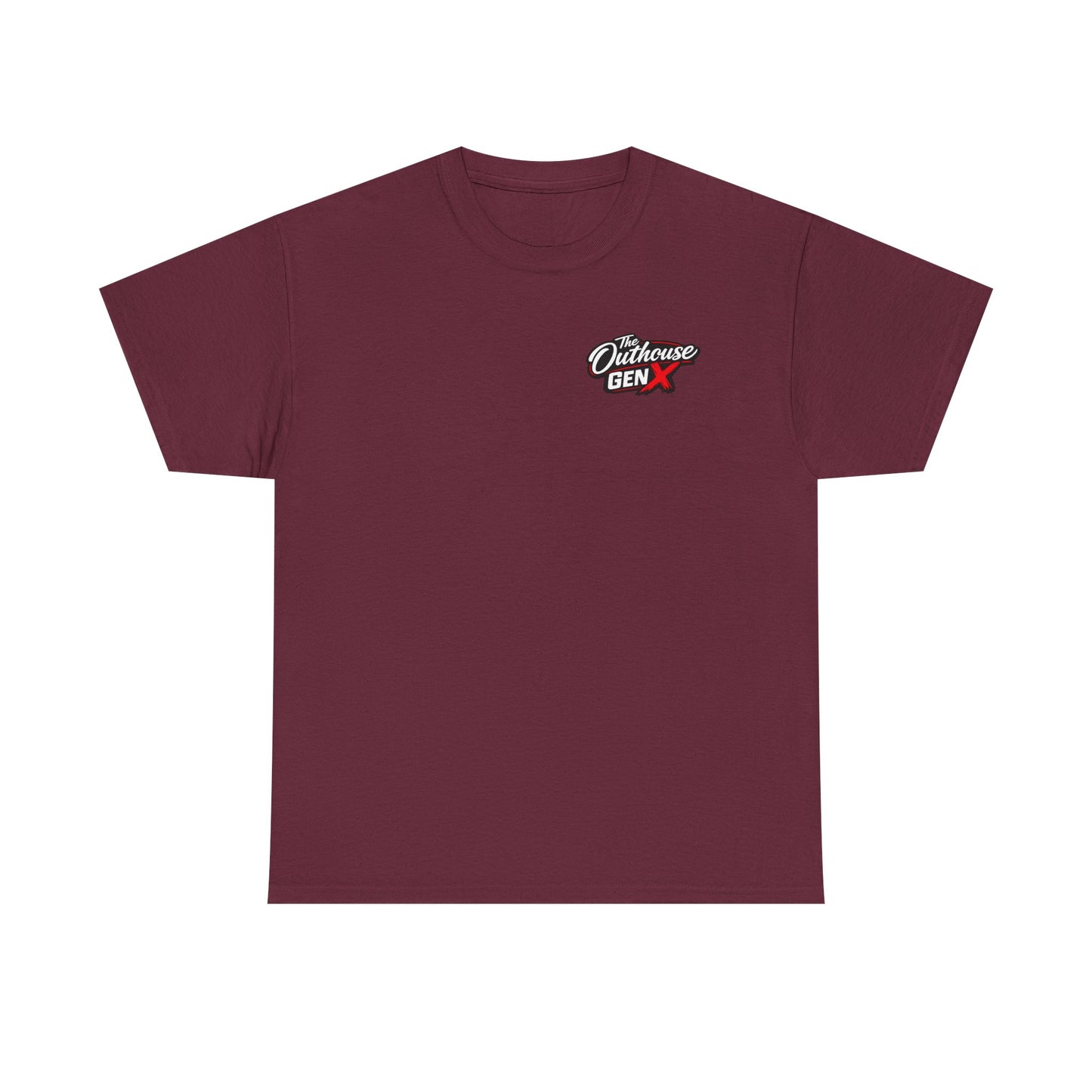The Outhouse Gen X Tee — Retro Campfire Nostalgia Graphic T-Shirt
