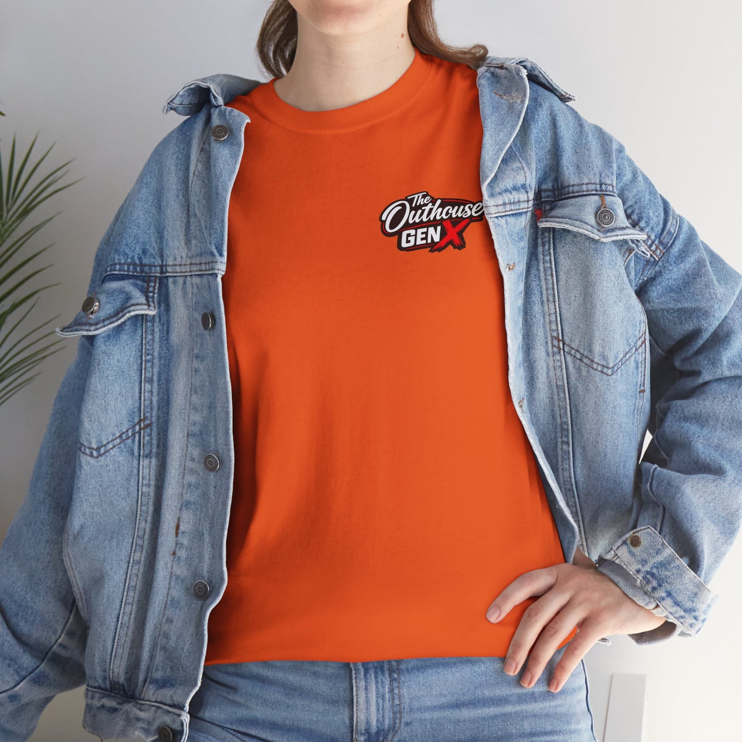 The Outhouse Gen X Tee — Retro Campfire Nostalgia Graphic T-Shirt