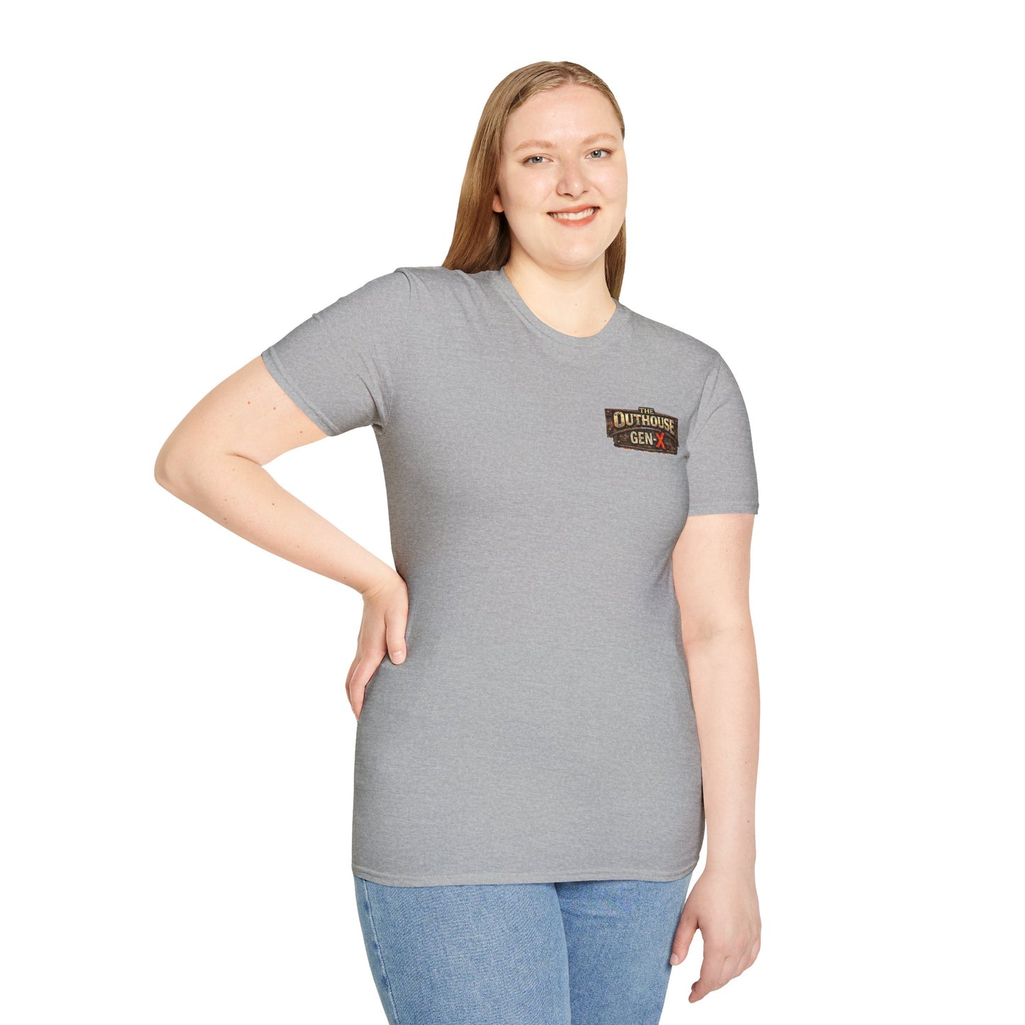 Outhouse Salute T-Shirt — Rustic Hand Gesture Graphic Tee