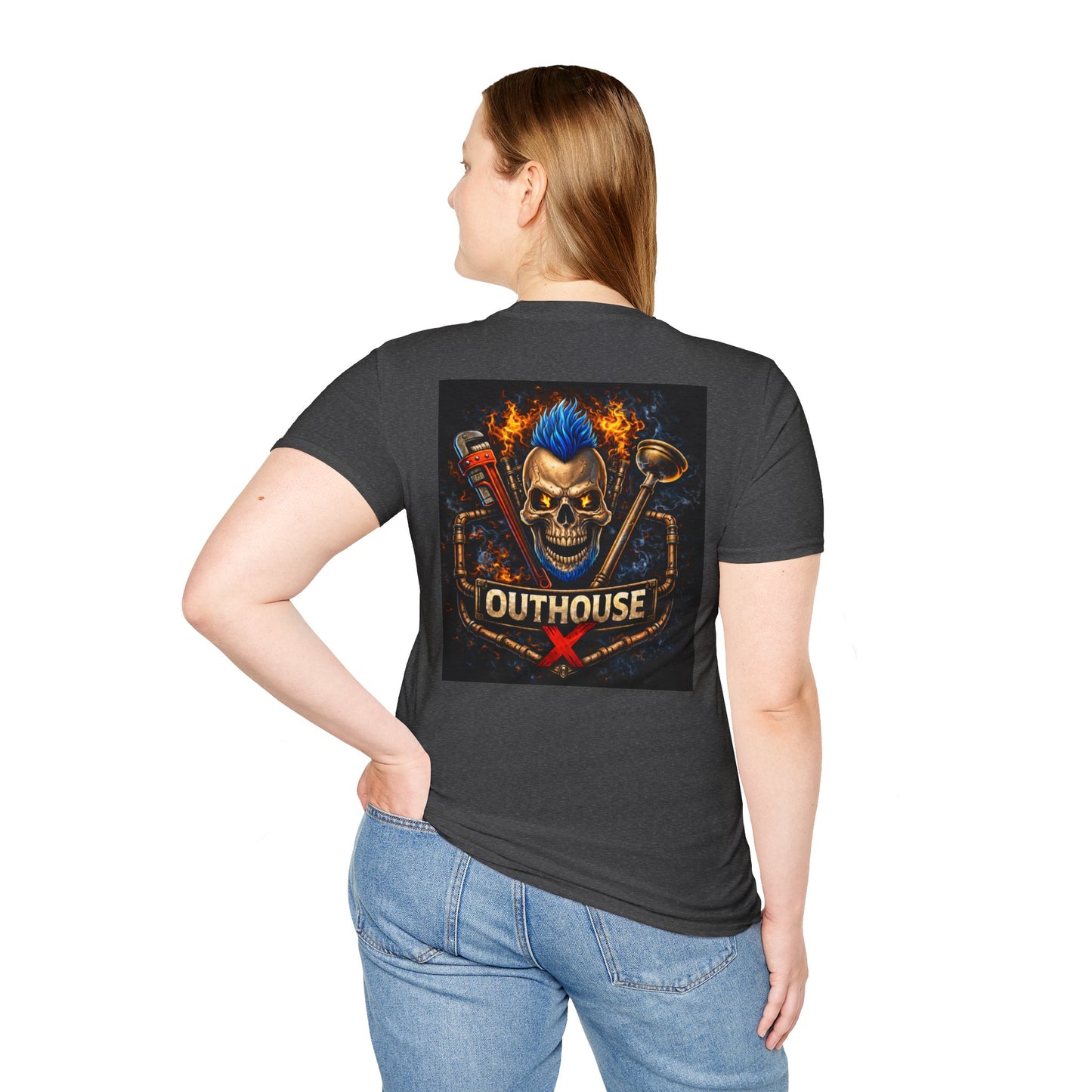 Outhouse X Skull Plumbing T-Shirt