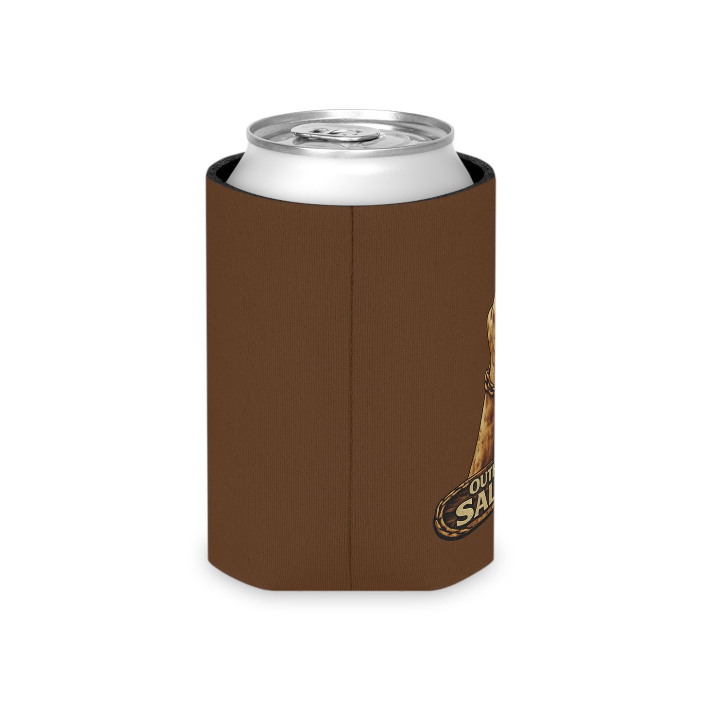 Outhouse Salute Can Cooler — Neoprene Koozie for BBQs & Tailgates
