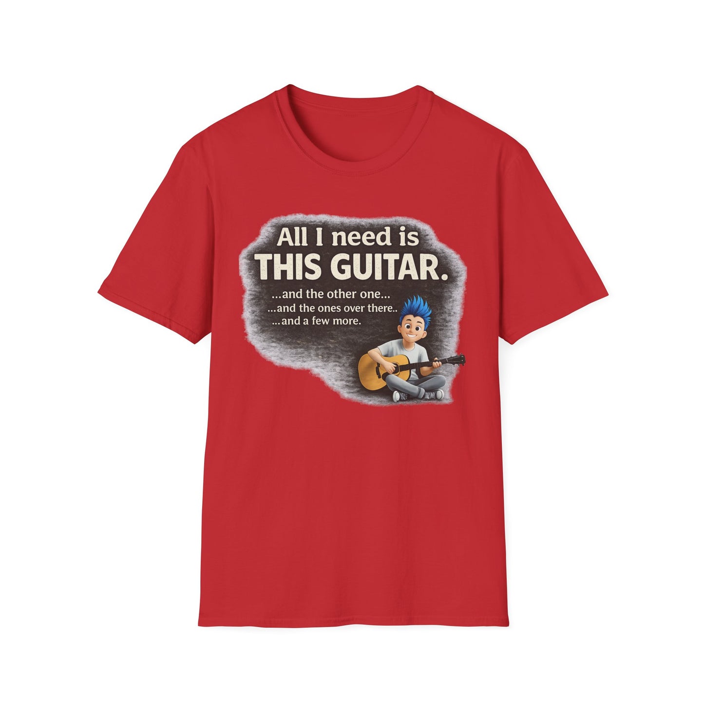 Guitar Lover T-Shirt — "All I Need Is This Guitar" Graphic Tee