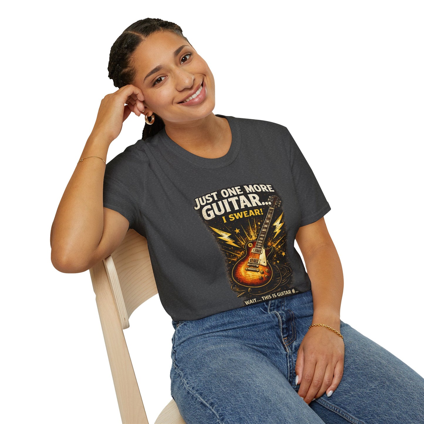 Guitar Lover T‑Shirt — "Just One More Guitar, I Lost Count" Retro Electric Guitar Tee