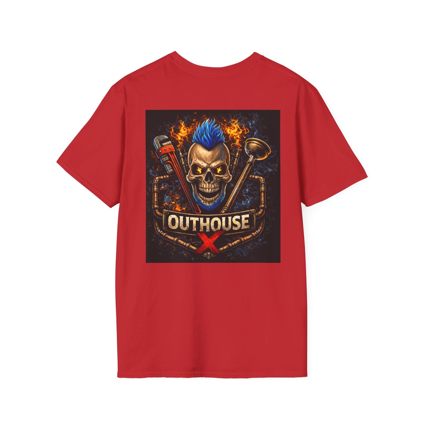 Outhouse X Skull Plumbing T-Shirt