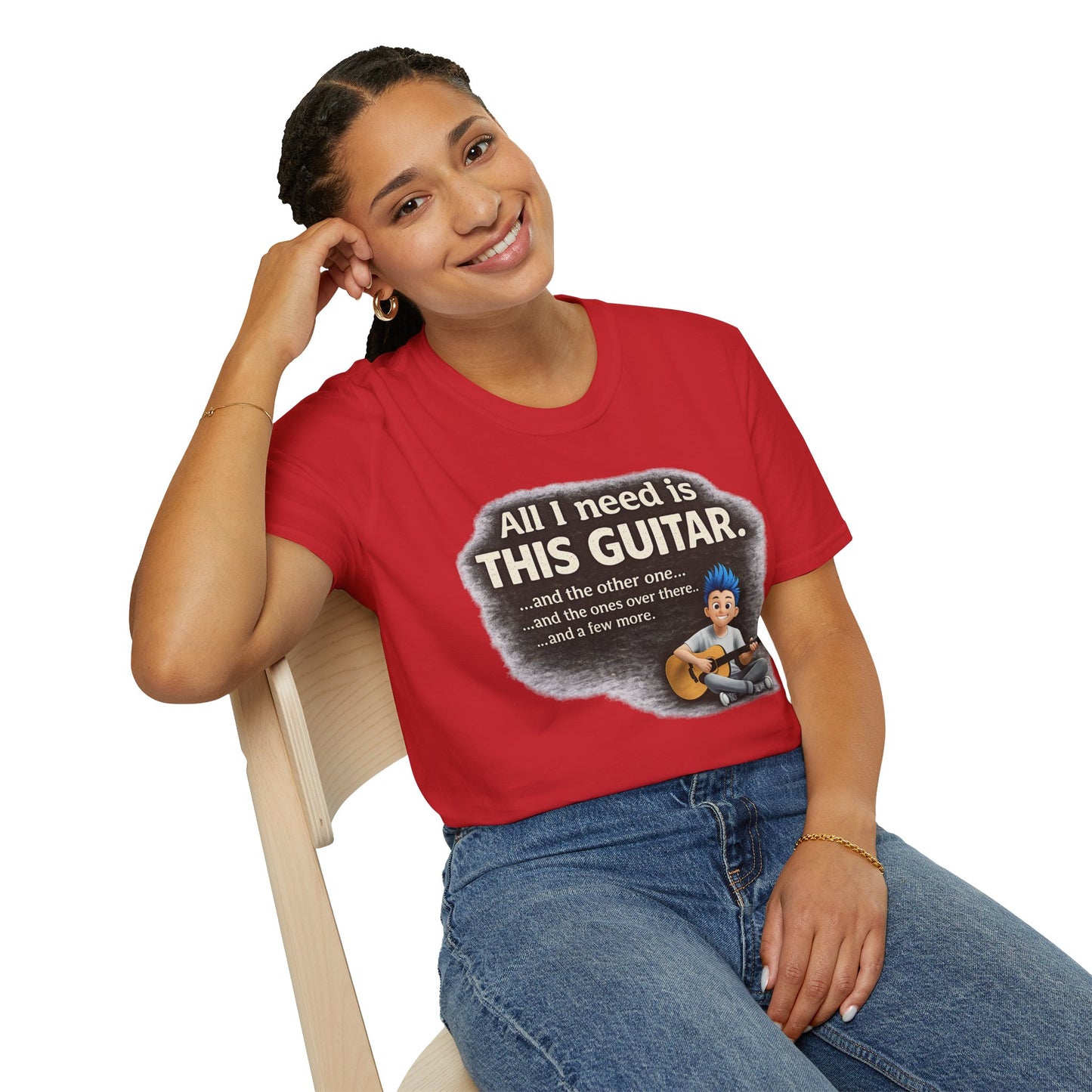 Guitar Lover T-Shirt — "All I Need Is This Guitar" Graphic Tee