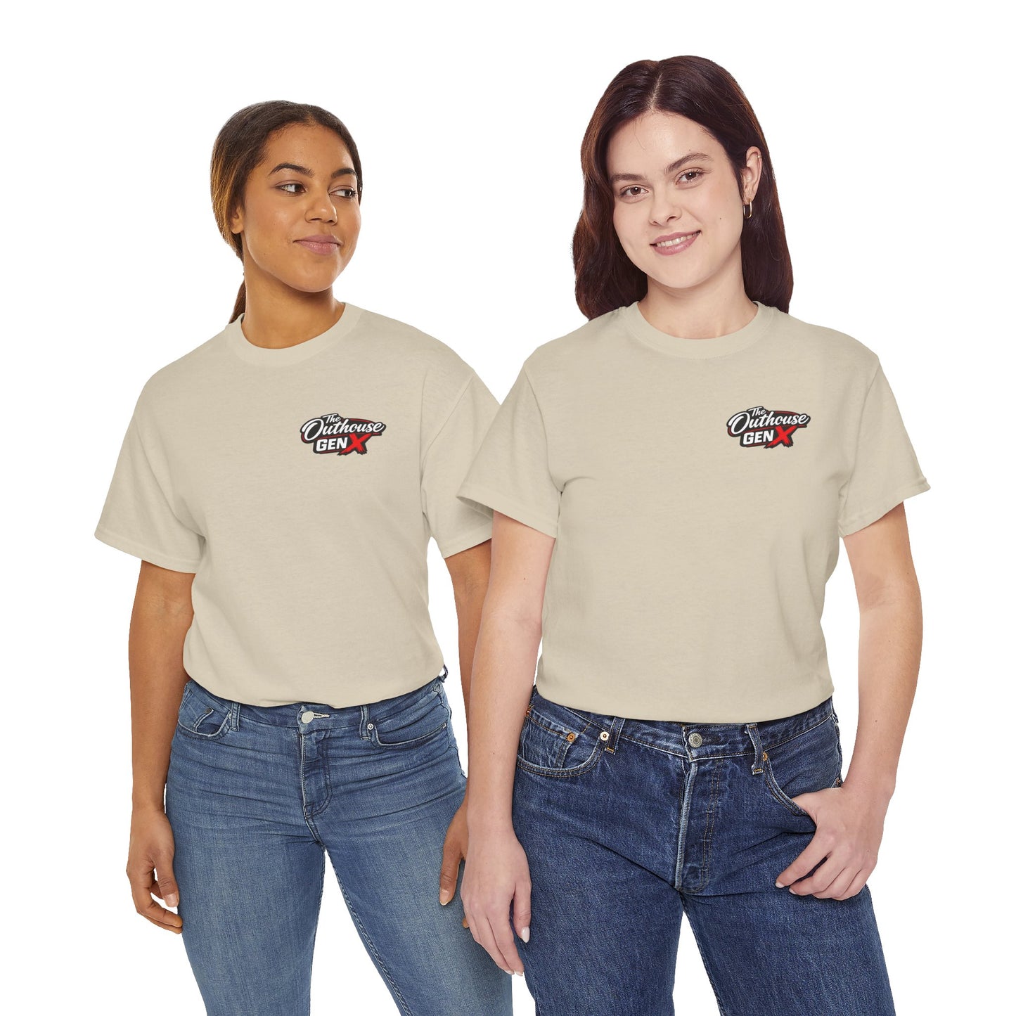 The Outhouse Gen X Tee — Retro Campfire Nostalgia Graphic T-Shirt