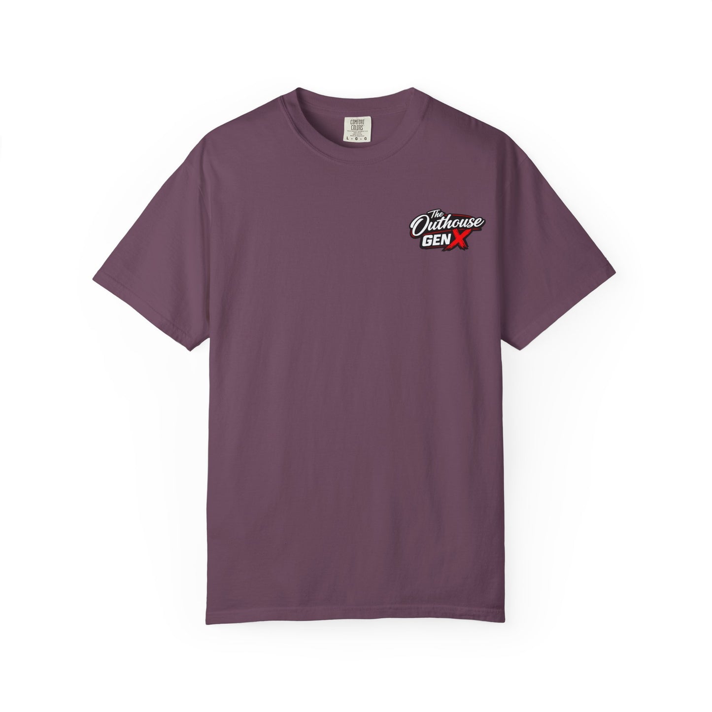 Outhouse Gen X Graphic T-Shirt — Vintage Campfire Adventure Back Print