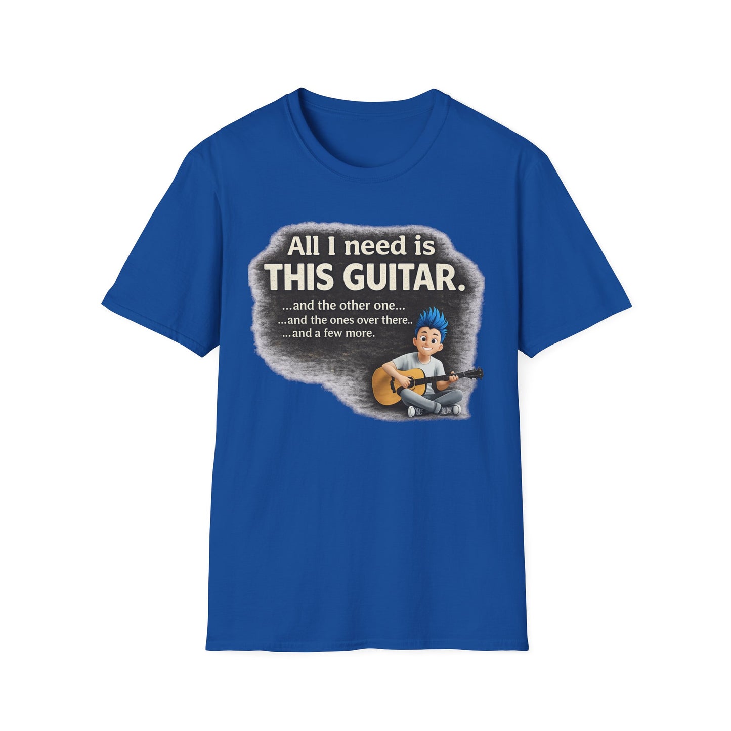 Guitar Lover T-Shirt — "All I Need Is This Guitar" Graphic Tee