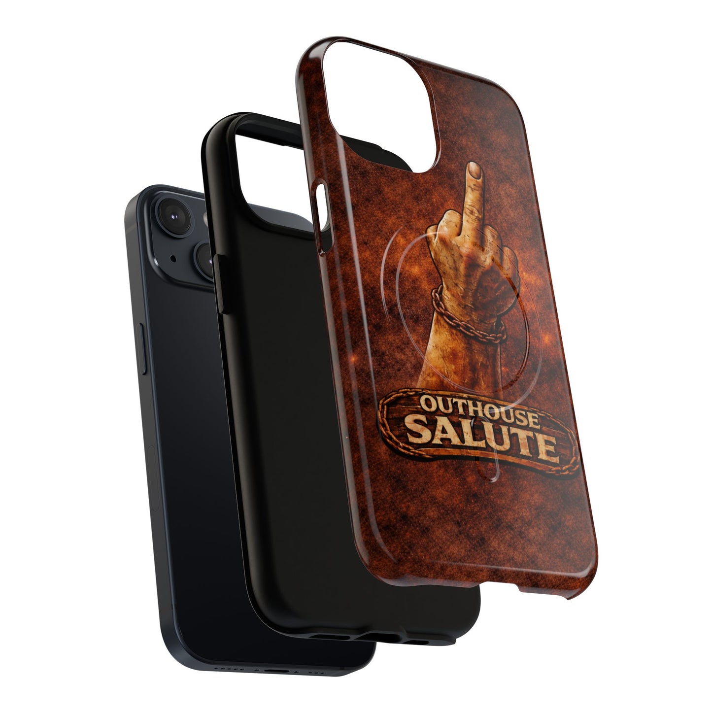 Outhouse Salute Matte Phone Case — Rugged, Weathered Protective Phone Case