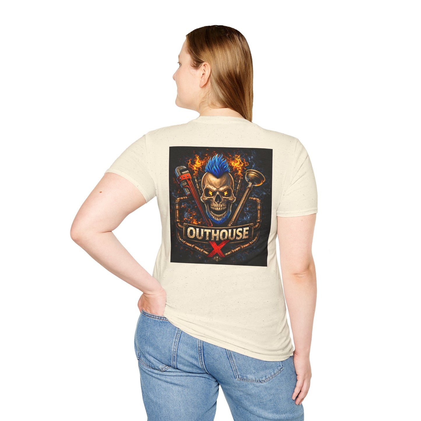 Outhouse X Skull Plumbing T-Shirt