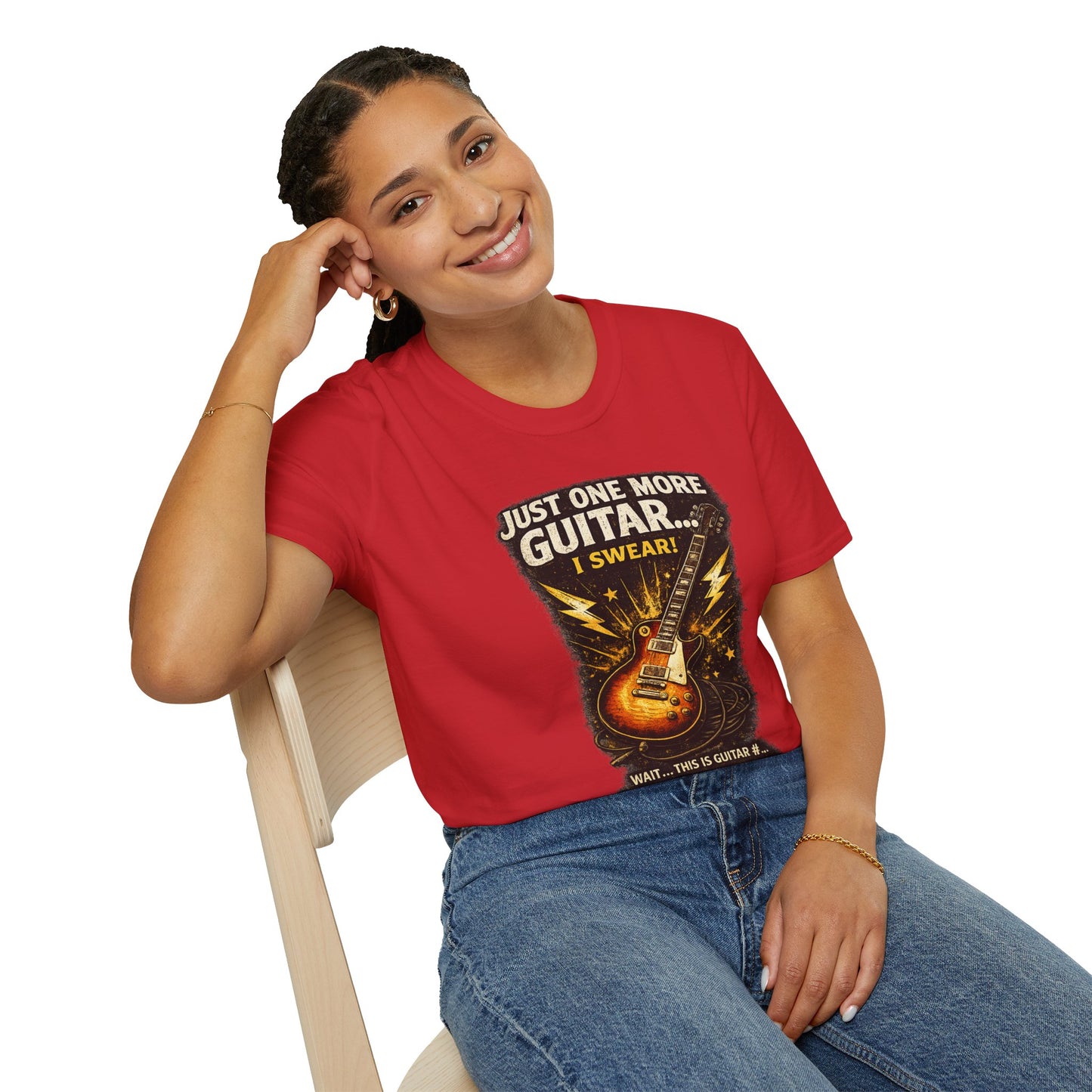 Guitar Lover T‑Shirt — "Just One More Guitar, I Lost Count" Retro Electric Guitar Tee