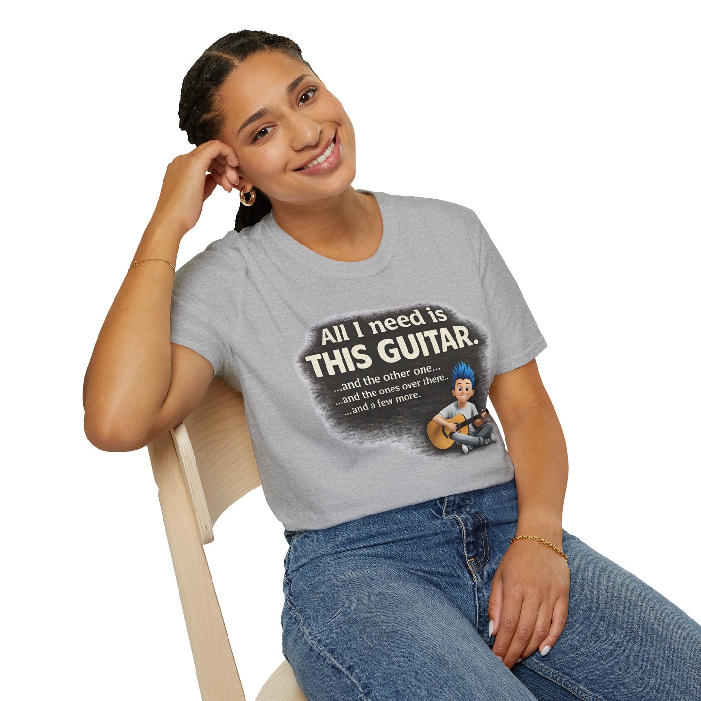 Guitar Lover T-Shirt — "All I Need Is This Guitar" Graphic Tee