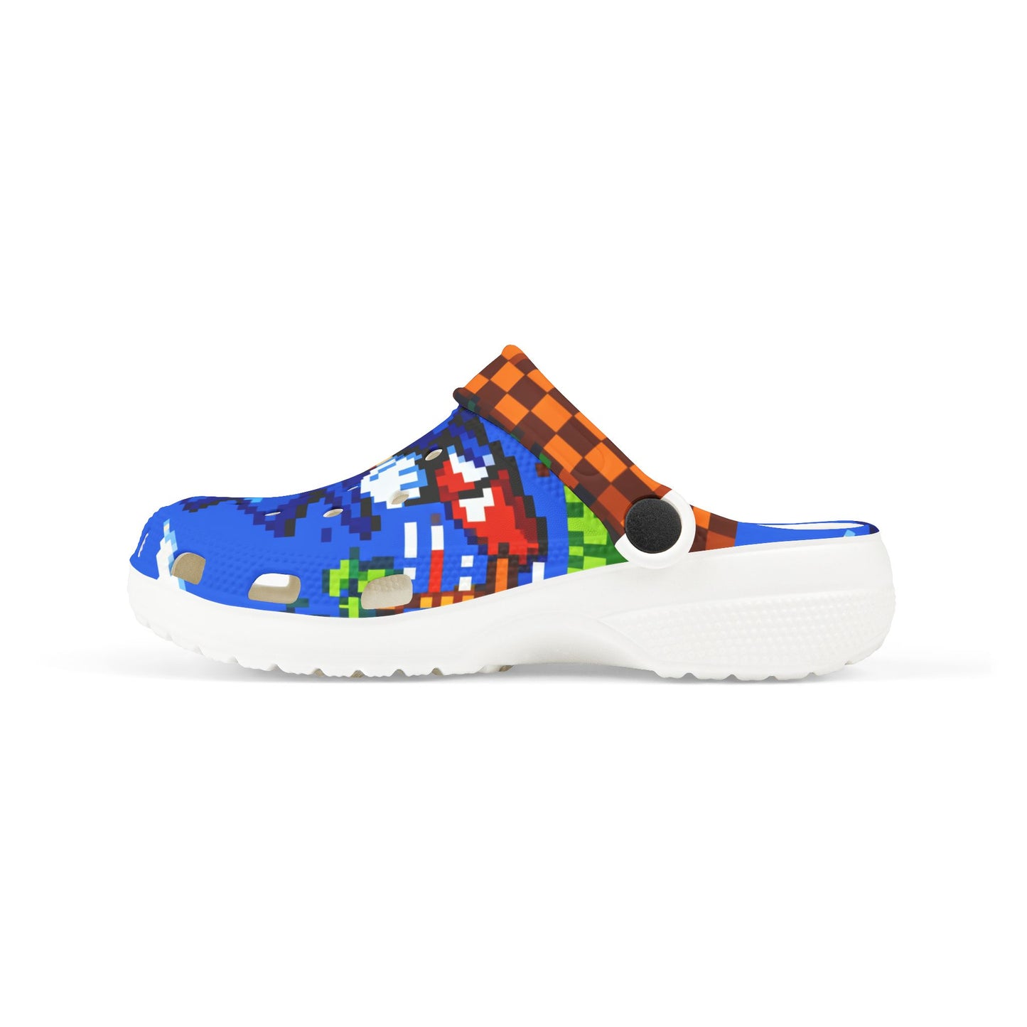 Sonic Pixel Kids Clogs - Blue Retro Gaming EVA Foam Shoes