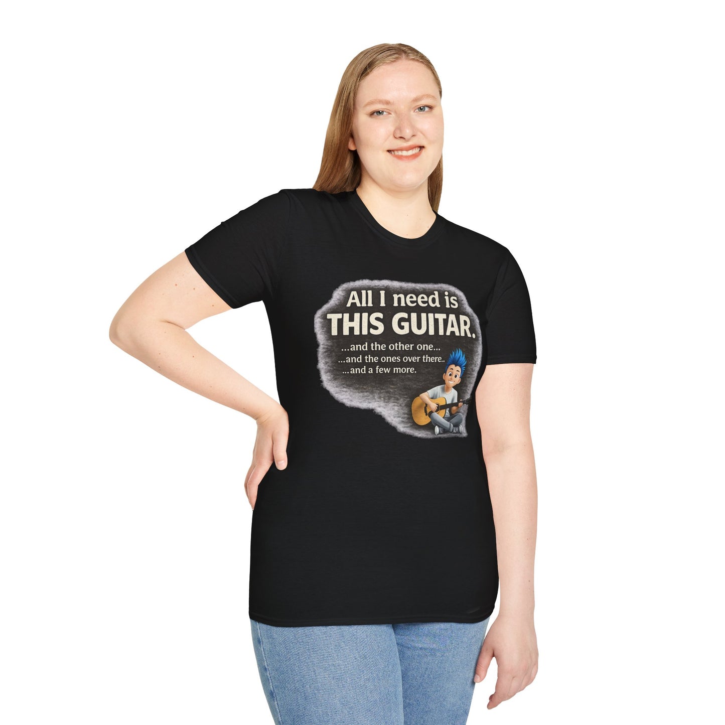 Guitar Lover T-Shirt — "All I Need Is This Guitar" Graphic Tee