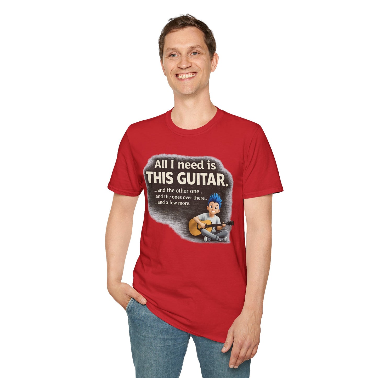 Guitar Lover T-Shirt — "All I Need Is This Guitar" Graphic Tee