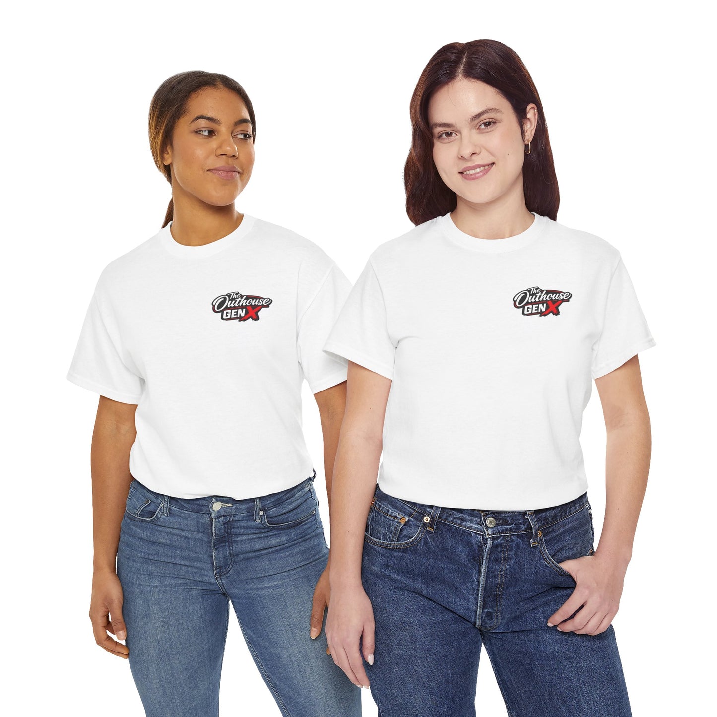 The Outhouse Gen X Tee — Retro Campfire Nostalgia Graphic T-Shirt