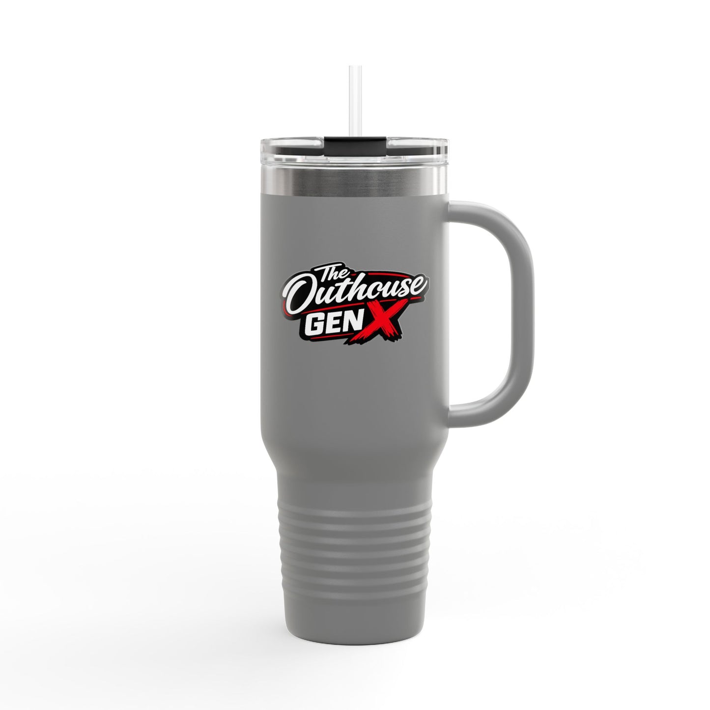 Outhouse Gen-X Insulated Tumbler — 40oz Travel Mug with Red X Logo