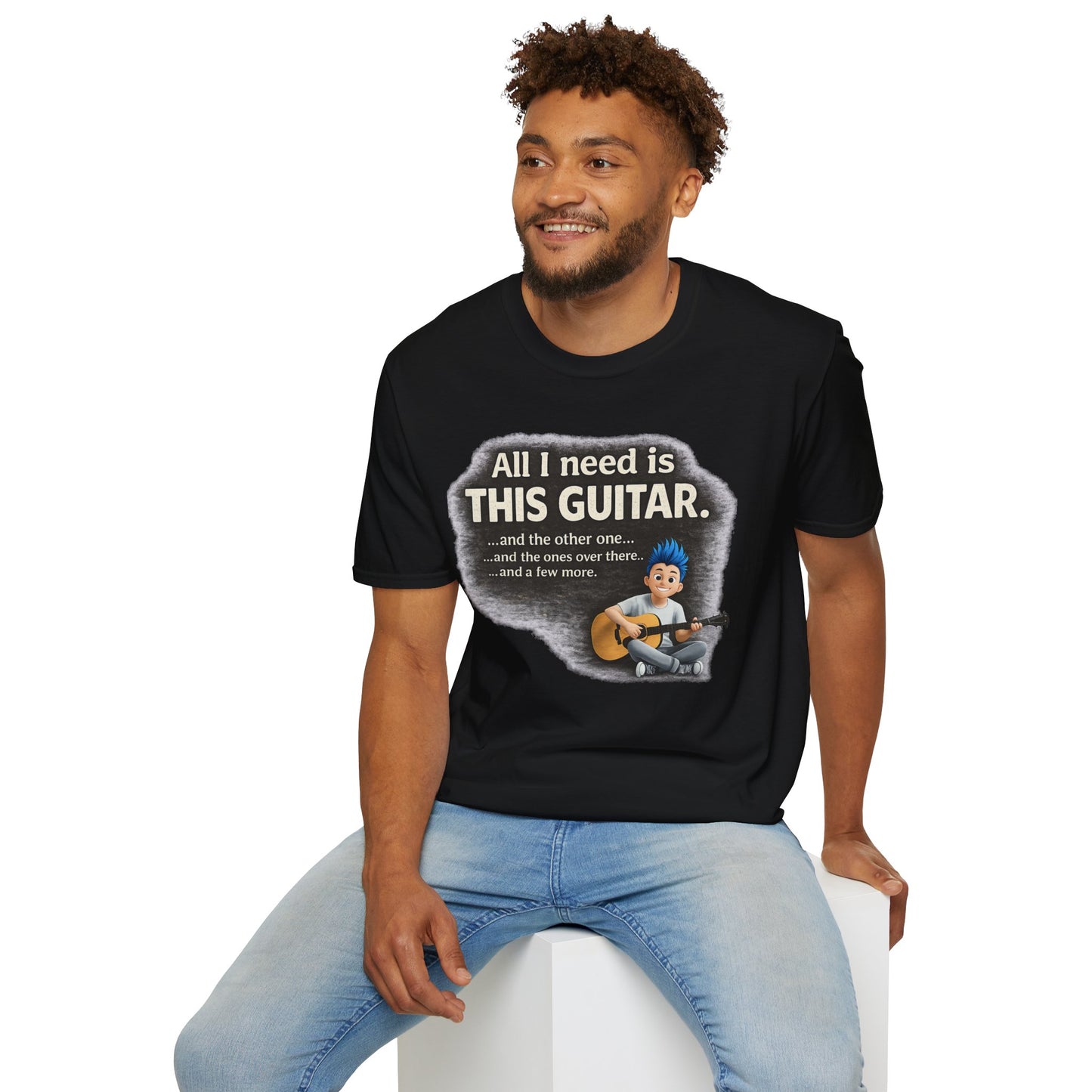Guitar Lover T-Shirt — "All I Need Is This Guitar" Graphic Tee