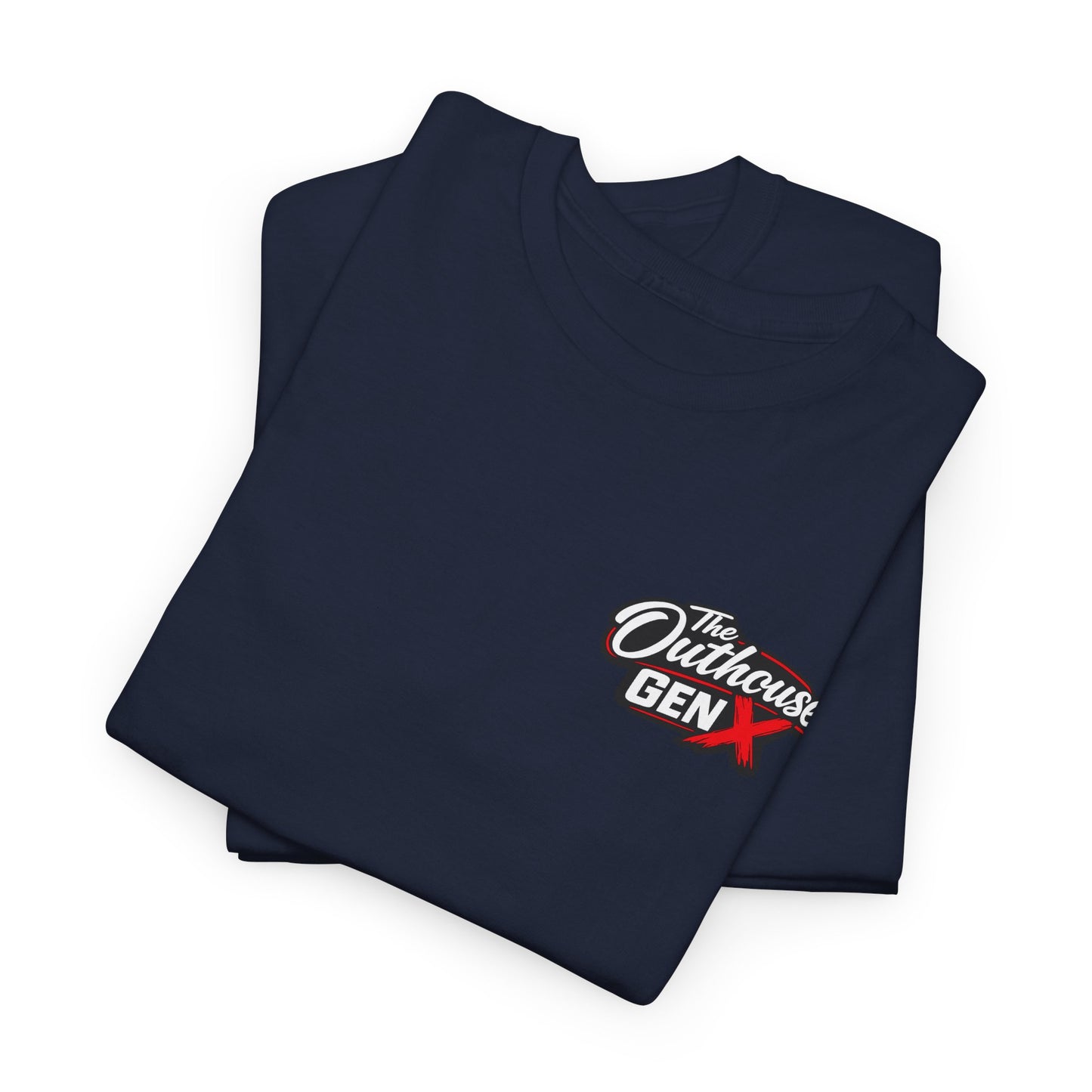 The Outhouse Gen X Tee — Retro Campfire Nostalgia Graphic T-Shirt