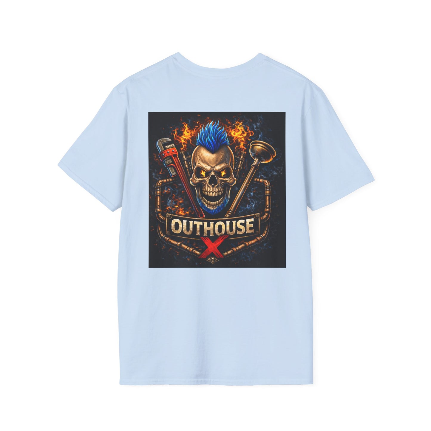 Outhouse X Skull Plumbing T-Shirt