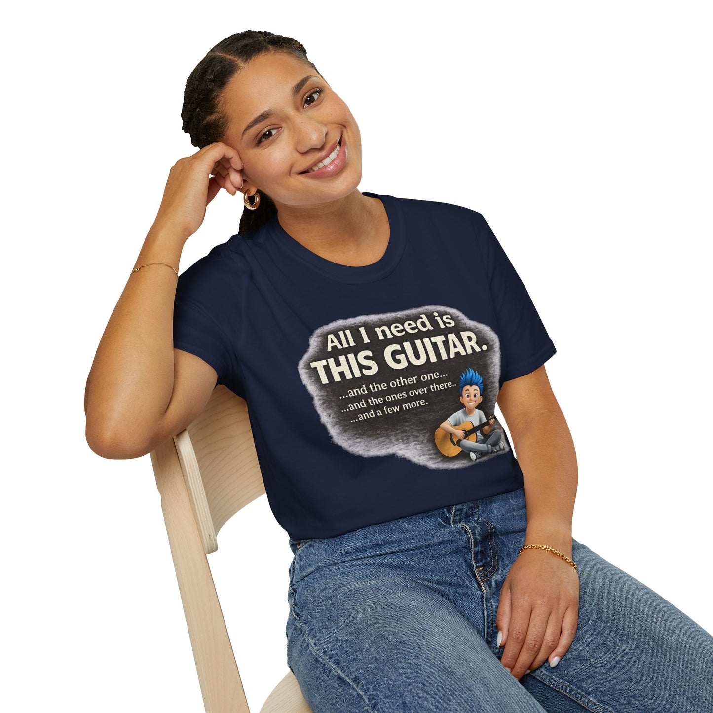 Guitar Lover T-Shirt — "All I Need Is This Guitar" Graphic Tee