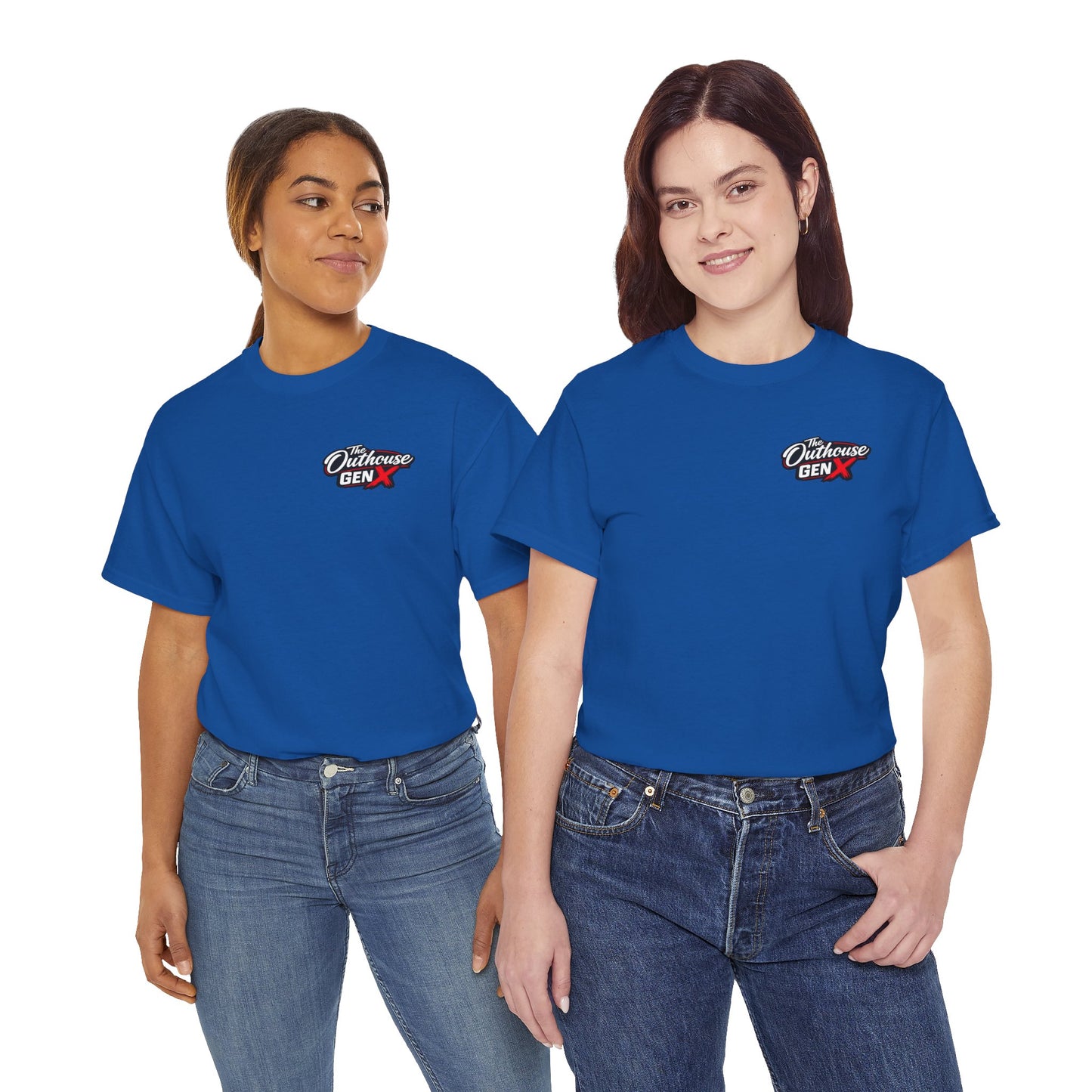 The Outhouse Gen X Tee — Retro Campfire Nostalgia Graphic T-Shirt