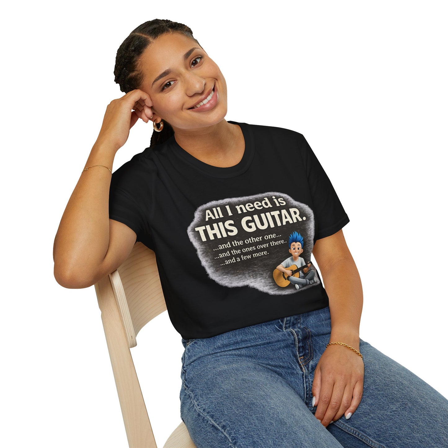 Guitar Lover T-Shirt — "All I Need Is This Guitar" Graphic Tee