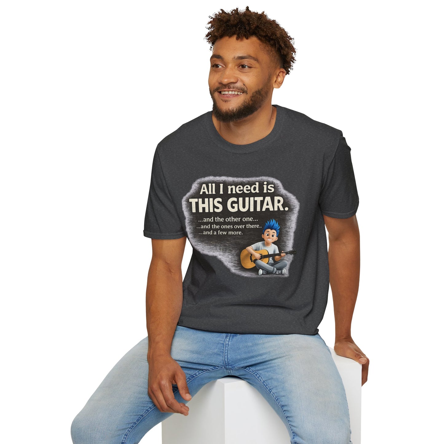Guitar Lover T-Shirt — "All I Need Is This Guitar" Graphic Tee