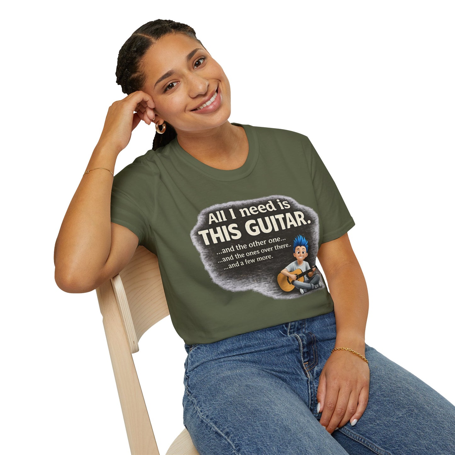 Guitar Lover T-Shirt — "All I Need Is This Guitar" Graphic Tee