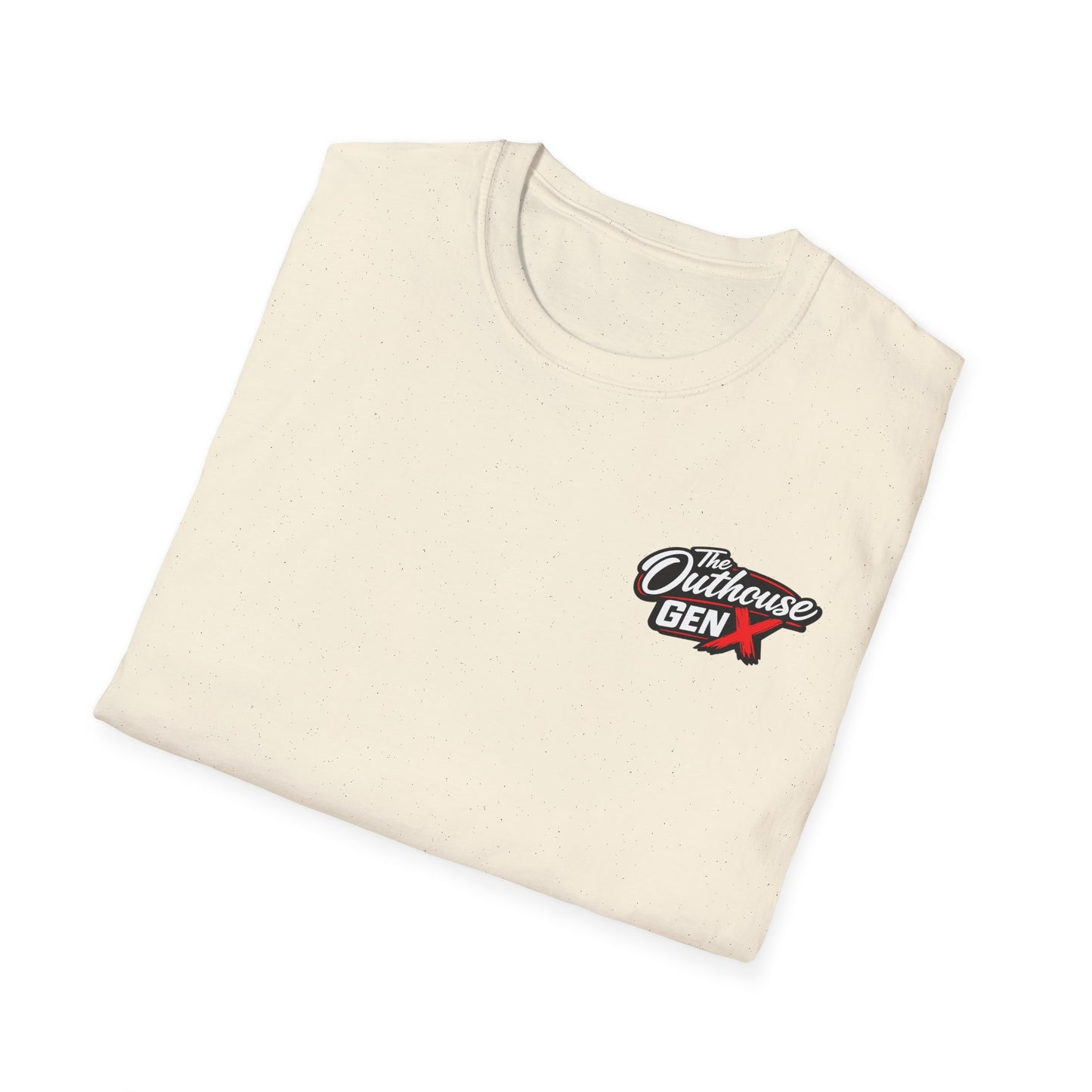 Gen X "Raised Outside" T-Shirt — Retro Outhouse Vintage Graphic Tee