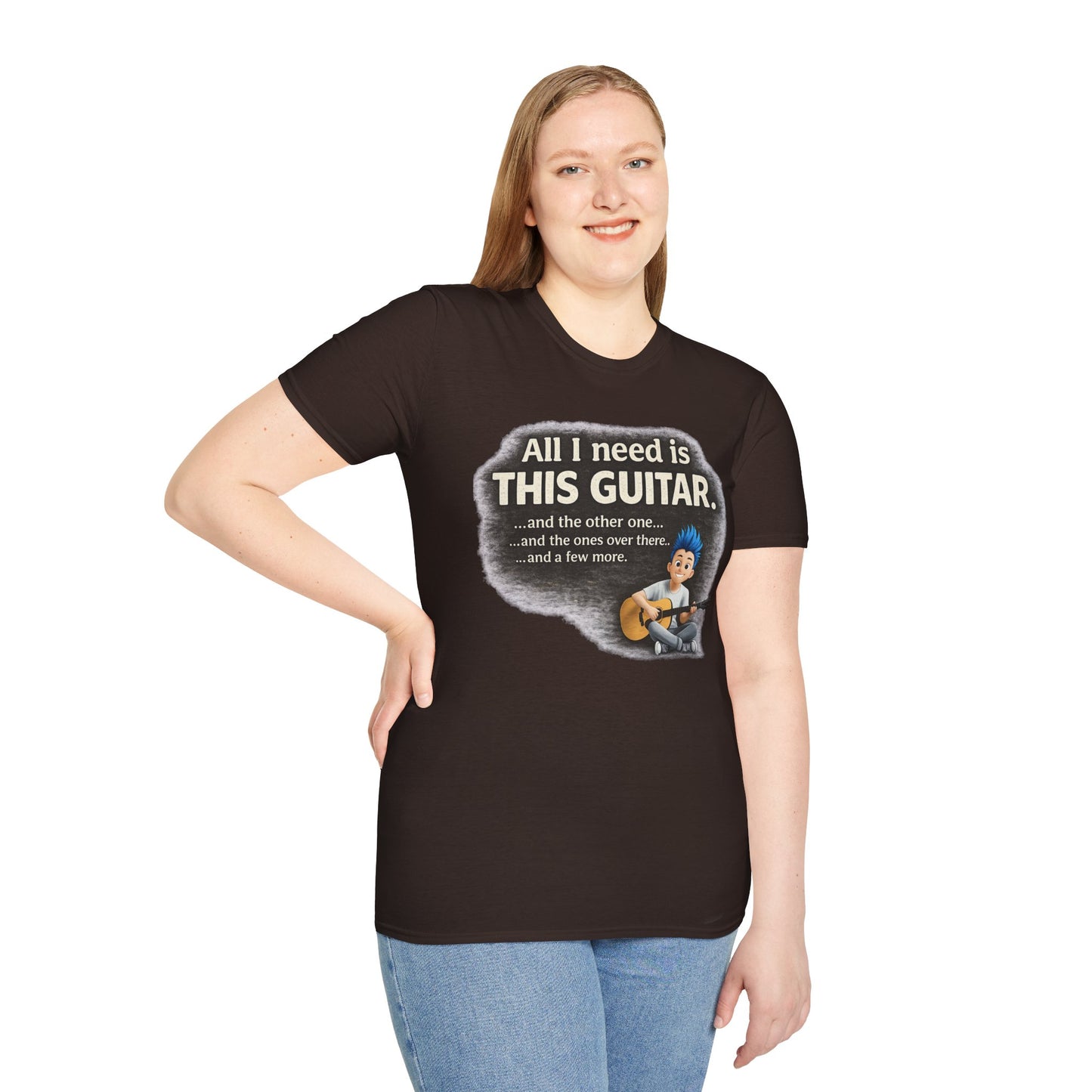 Guitar Lover T-Shirt — "All I Need Is This Guitar" Graphic Tee