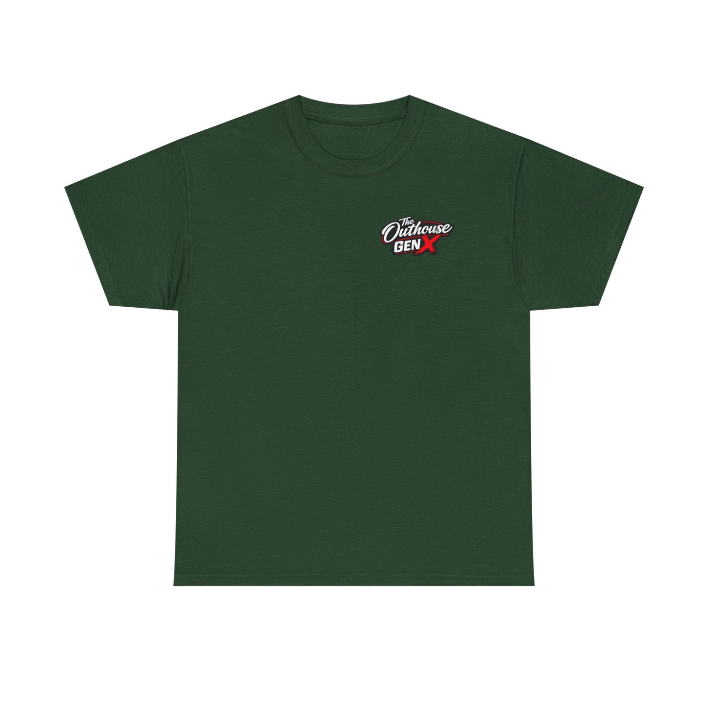 The Outhouse Gen X Tee — Retro Campfire Nostalgia Graphic T-Shirt