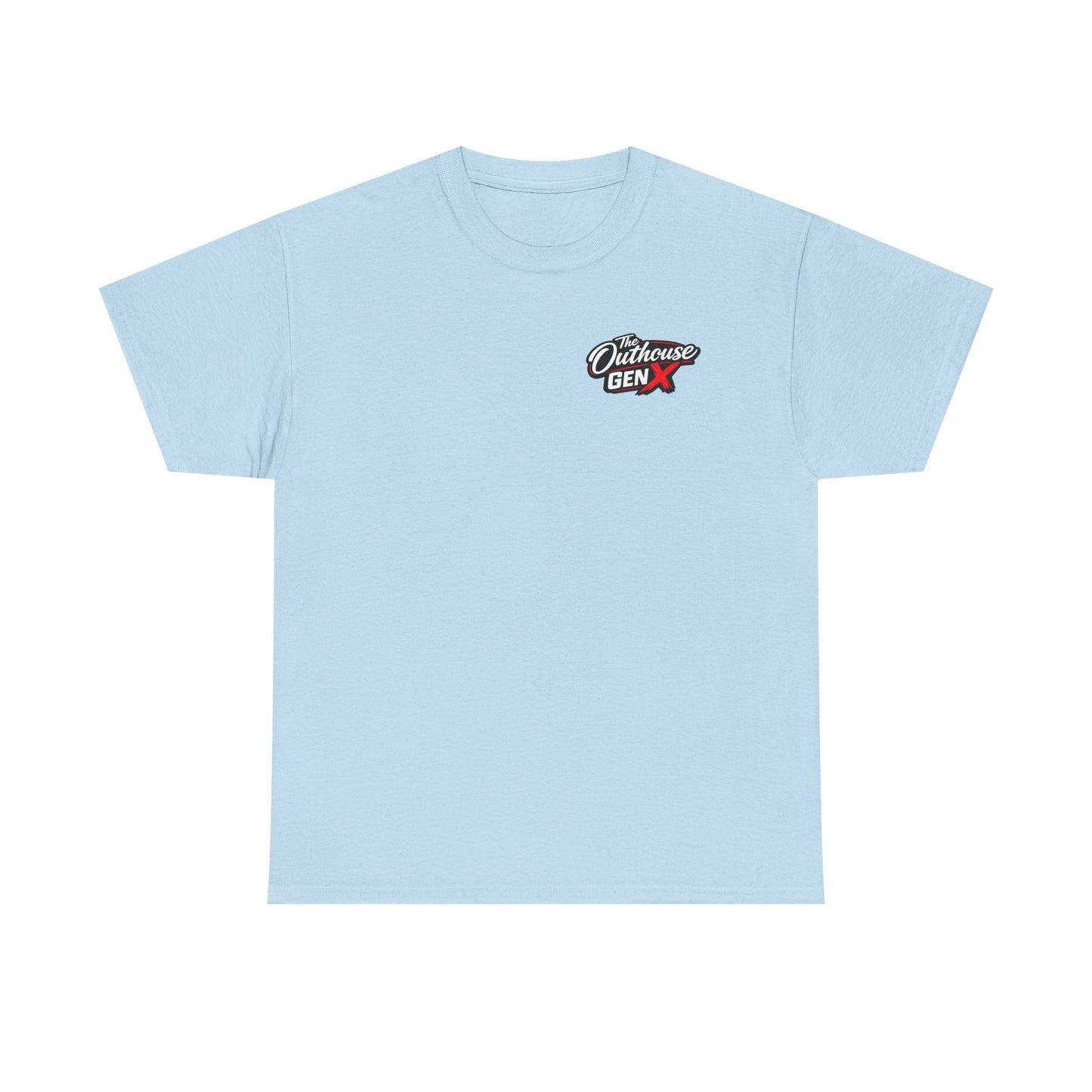 The Outhouse Gen X Tee — Retro Campfire Nostalgia Graphic T-Shirt